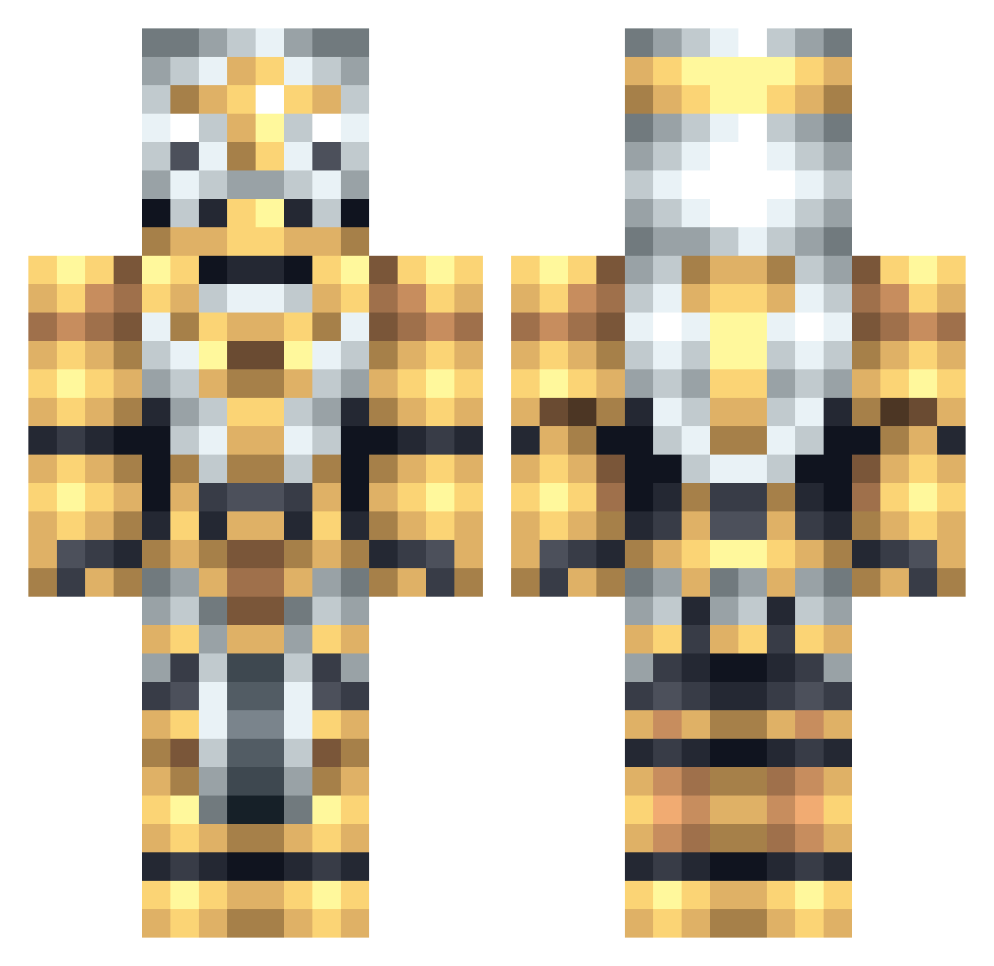 EnderDragon69 Minecraft skin, front and back view