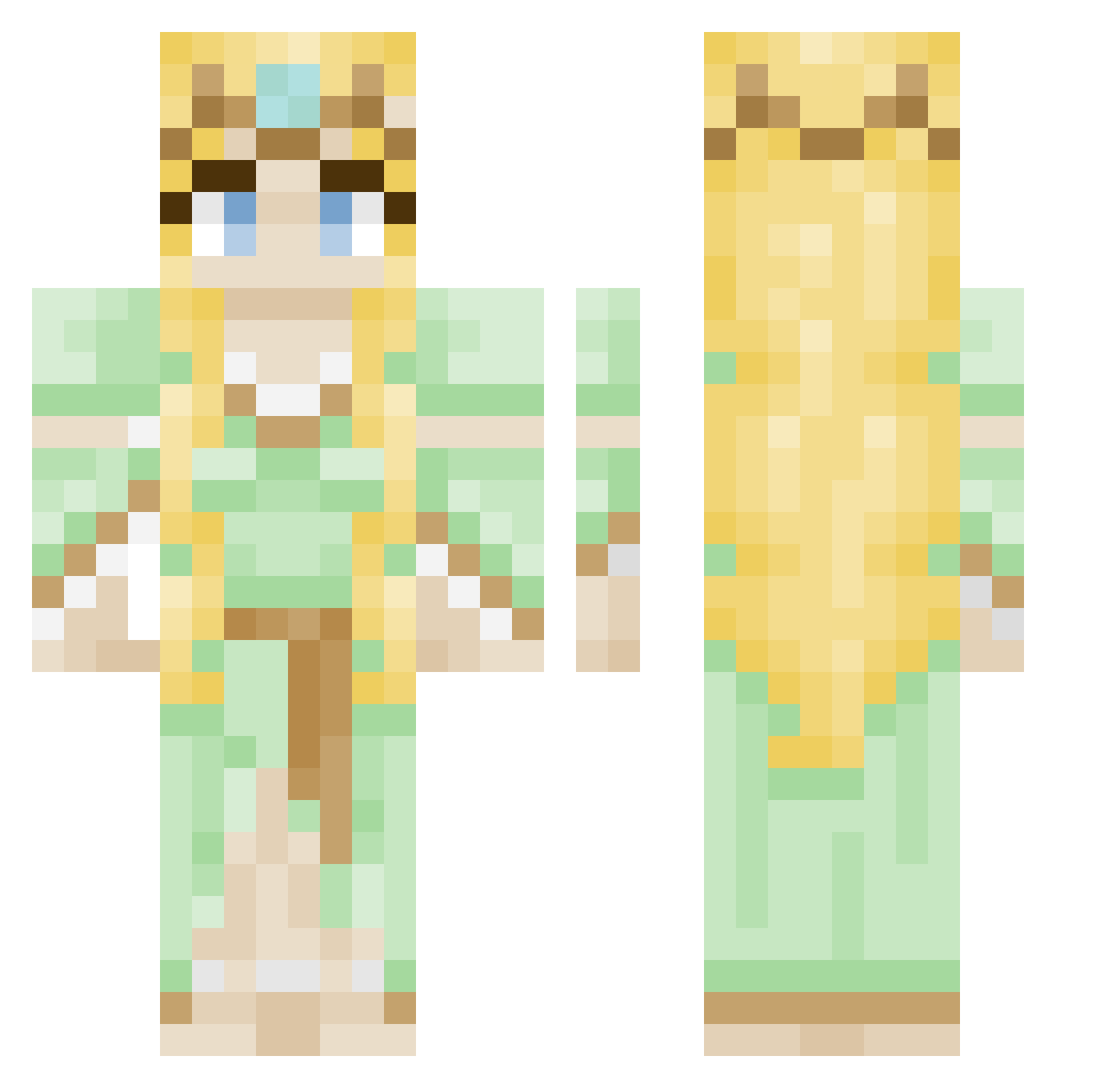 willerman Minecraft skin, front and back view