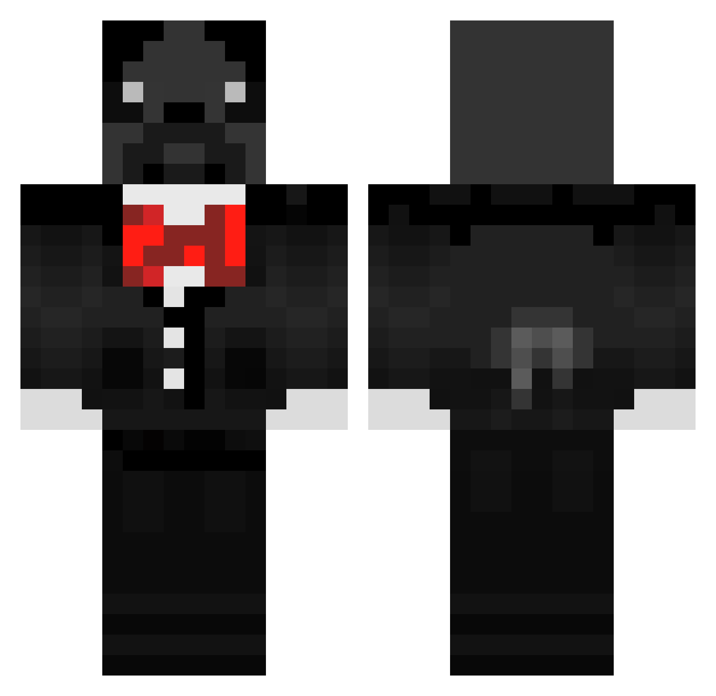 BiGBOiRYAN Minecraft skin, front and back view