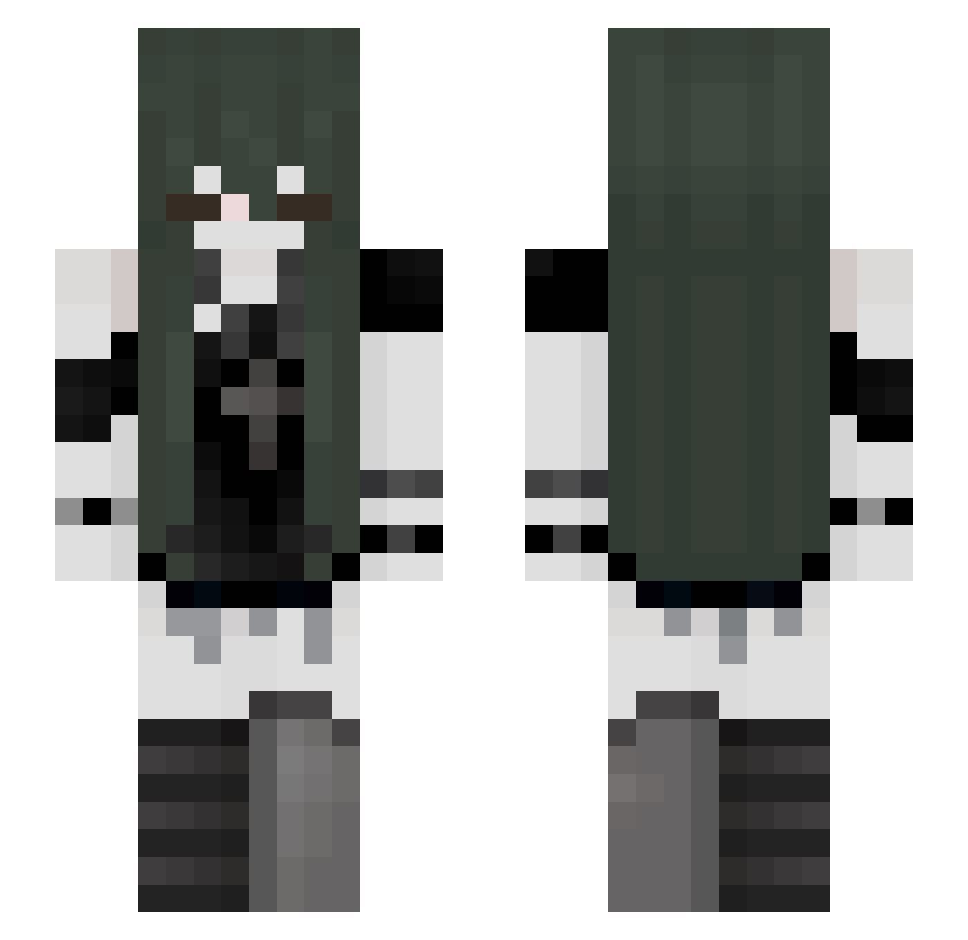 starrdusts Minecraft skin, front and back view