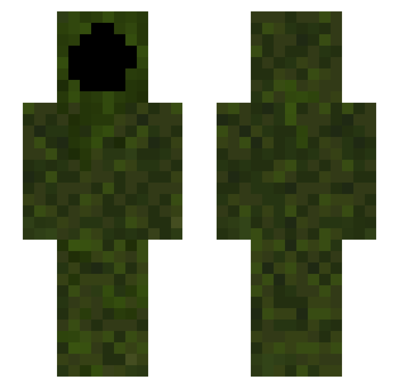 Rem4rk Minecraft skin, front and back view