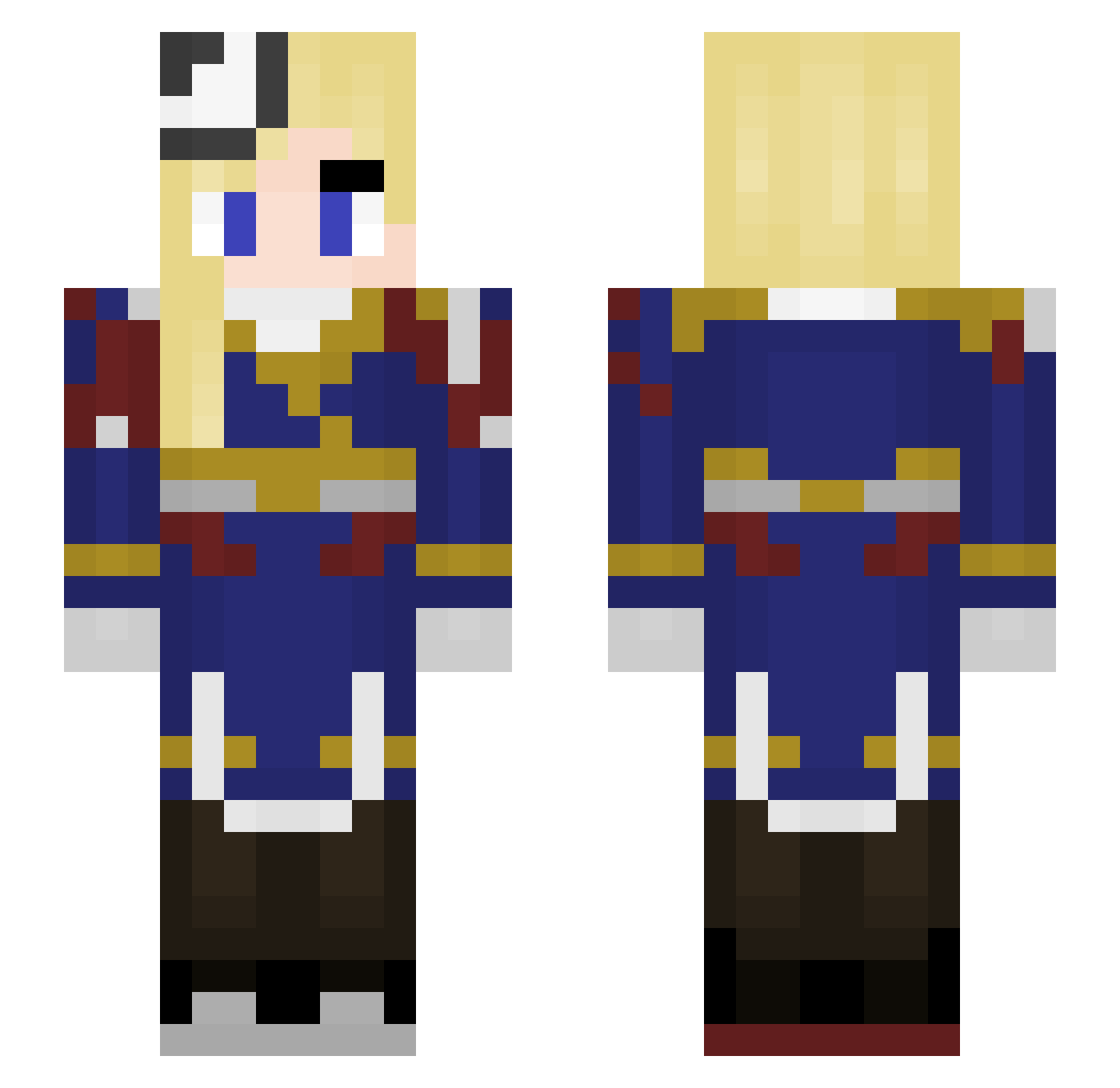 MickMundy07 Minecraft skin, front and back view