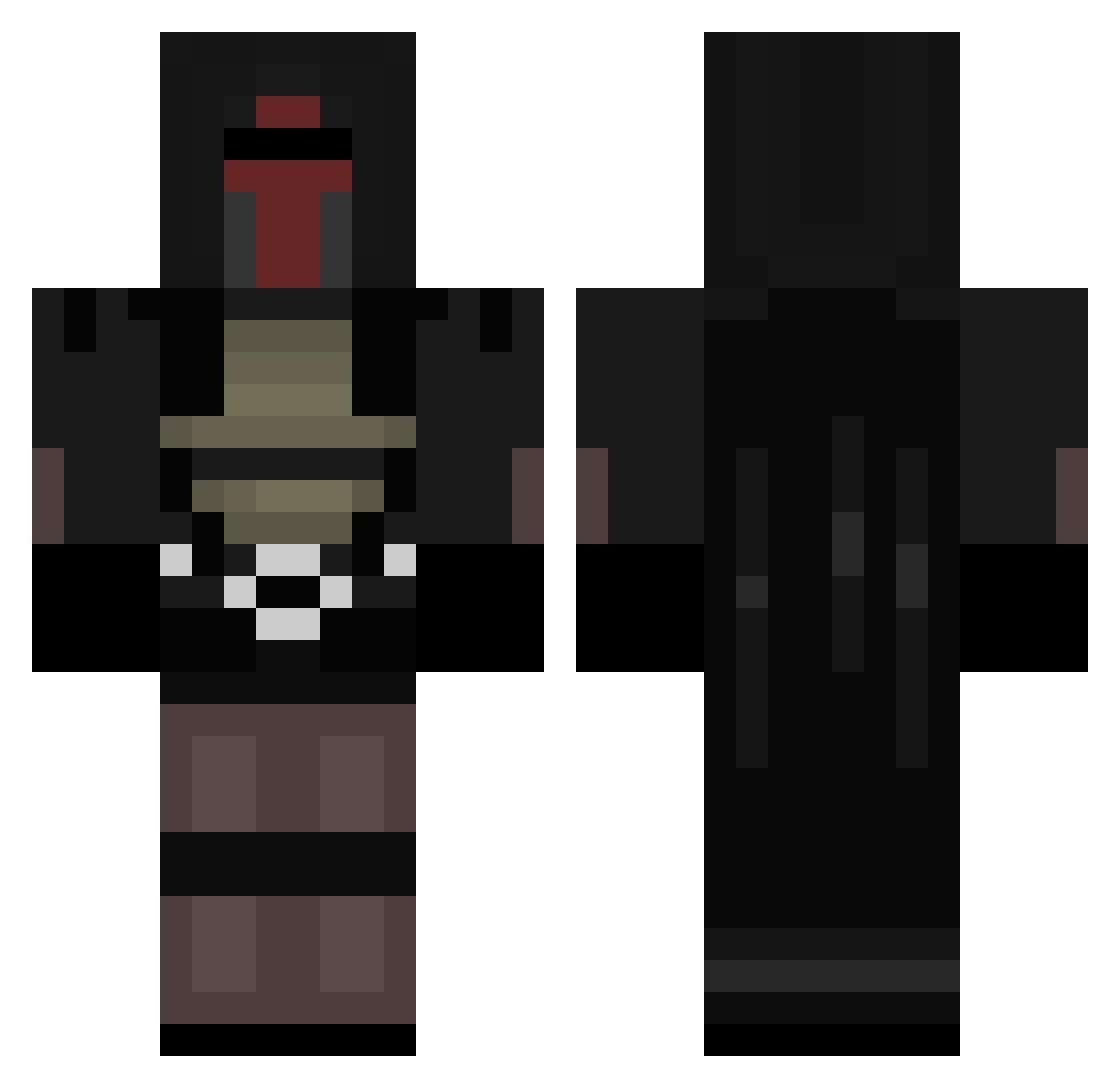 Priceless Minecraft skin, front and back view