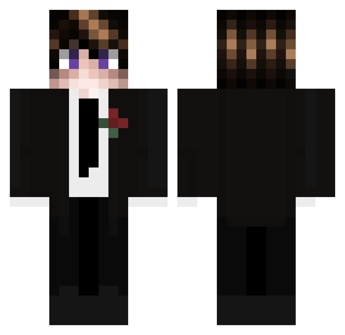 WILD_Carlos Minecraft skin, front and back view