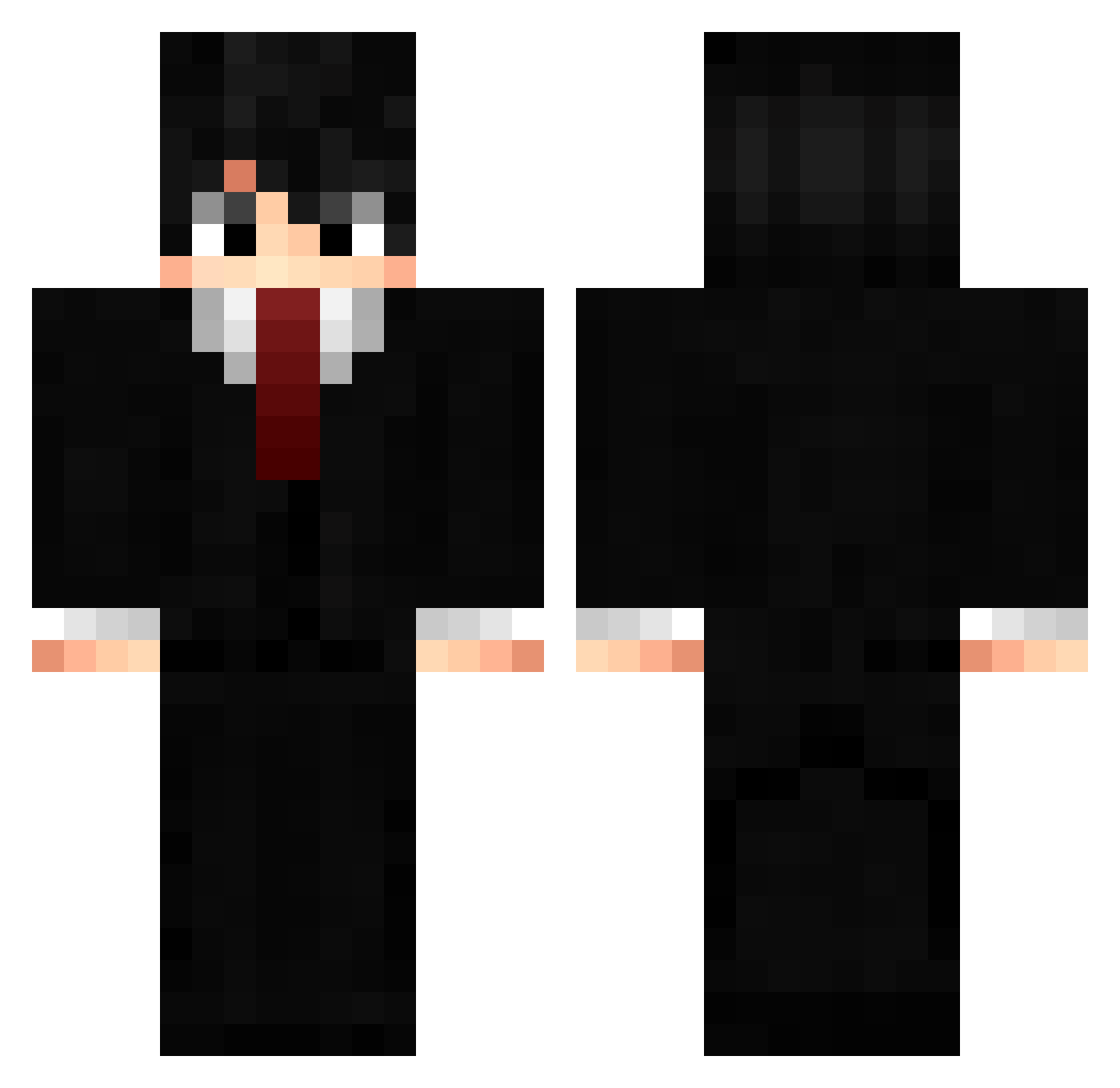 riquelmii Minecraft skin, front and back view