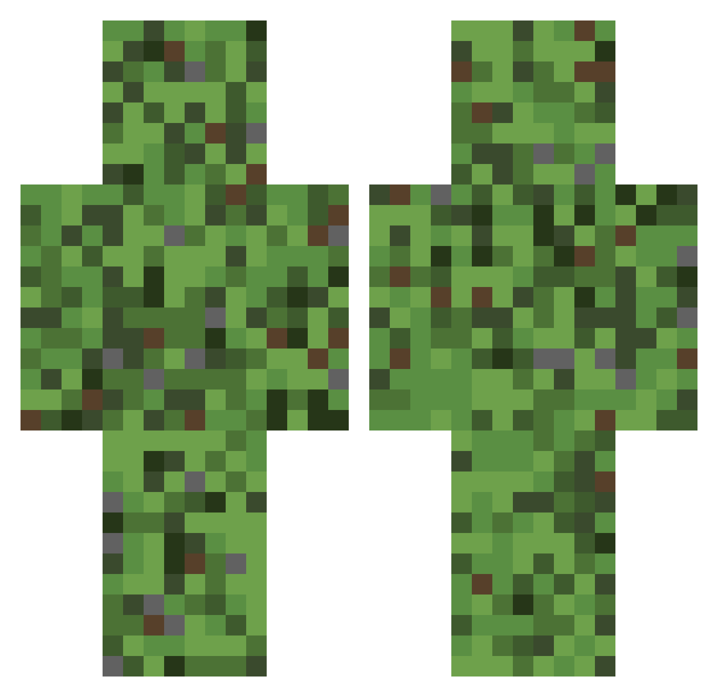 SamelPlayer256 Minecraft skin, front and back view