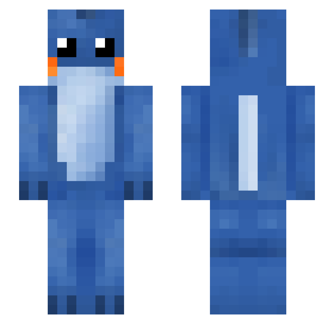 cyborgCriminal Minecraft skin, front and back view