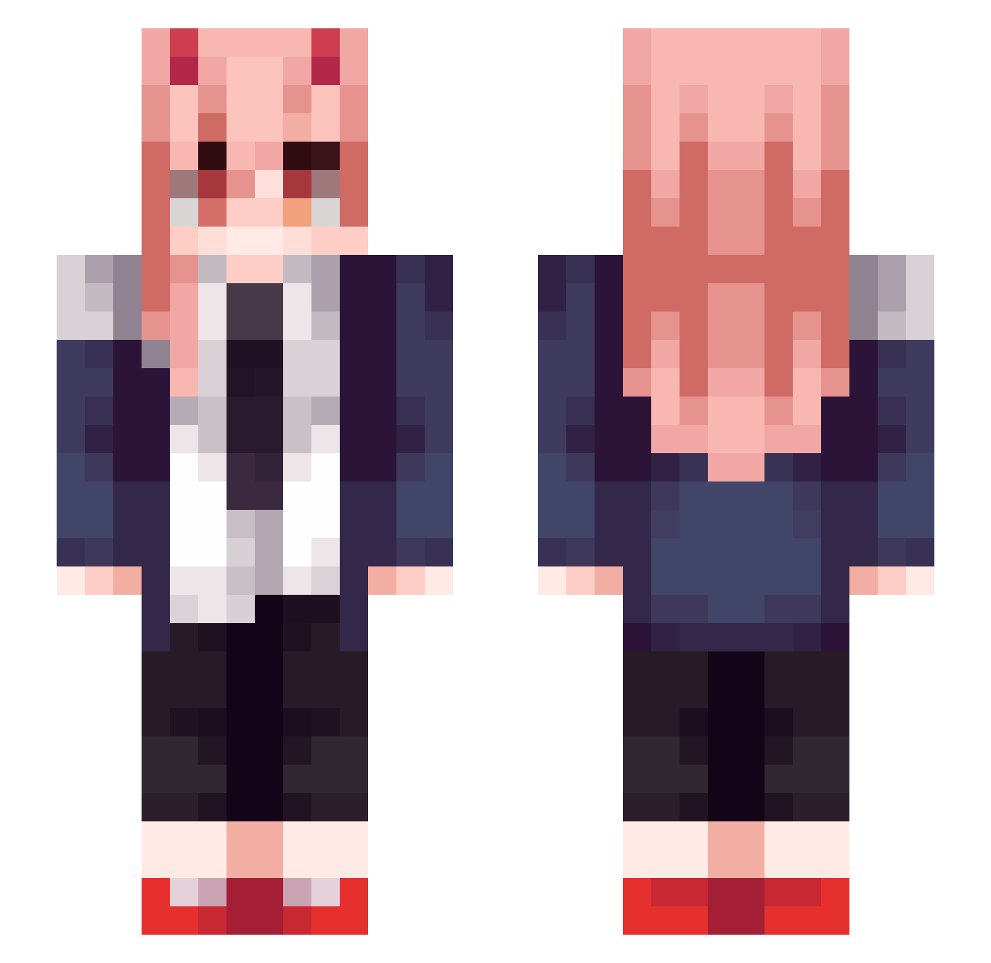 Oprz_Qc Minecraft skin, front and back view