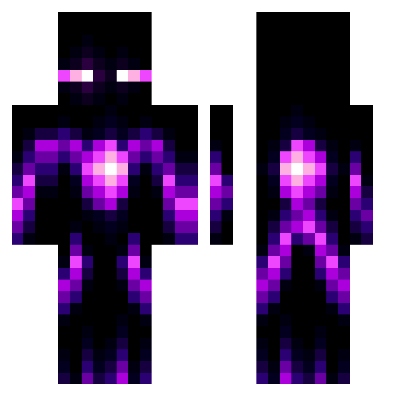 starrynightskye Minecraft skin, front and back view