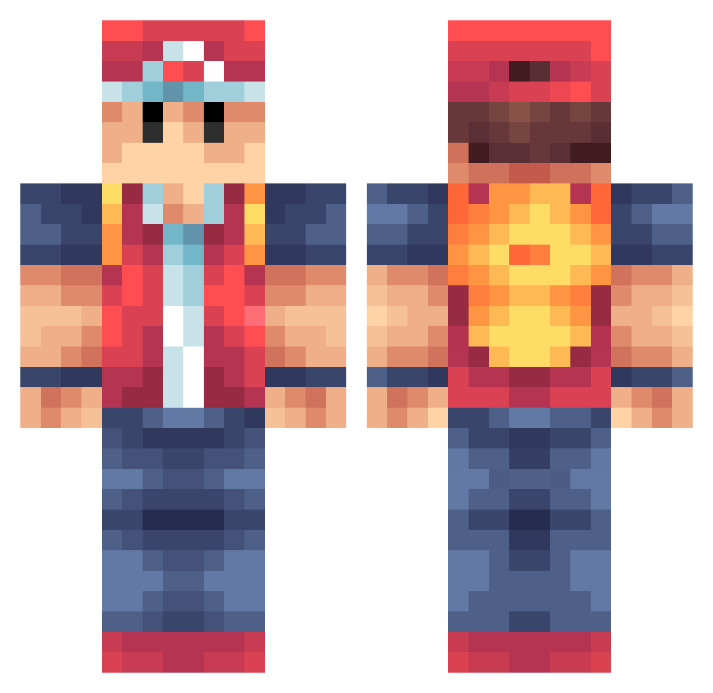 Individually Minecraft skin, front and back view