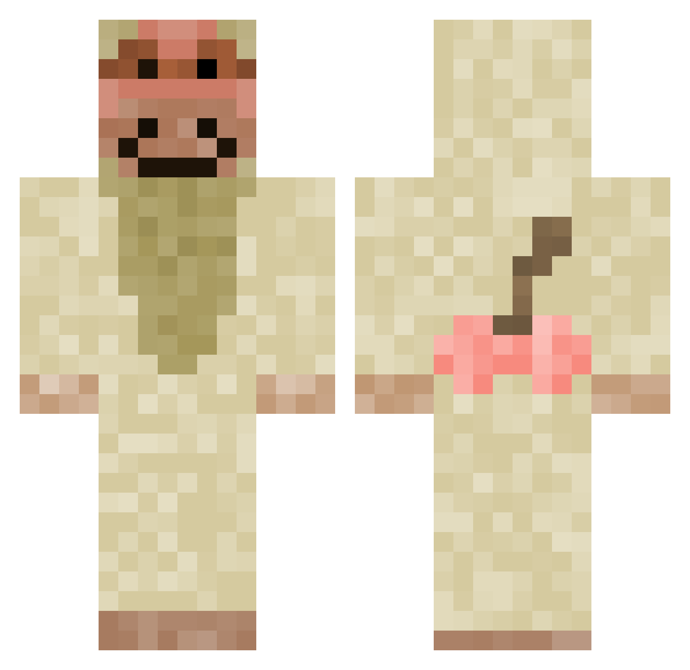ConCon743 Minecraft skin, front and back view