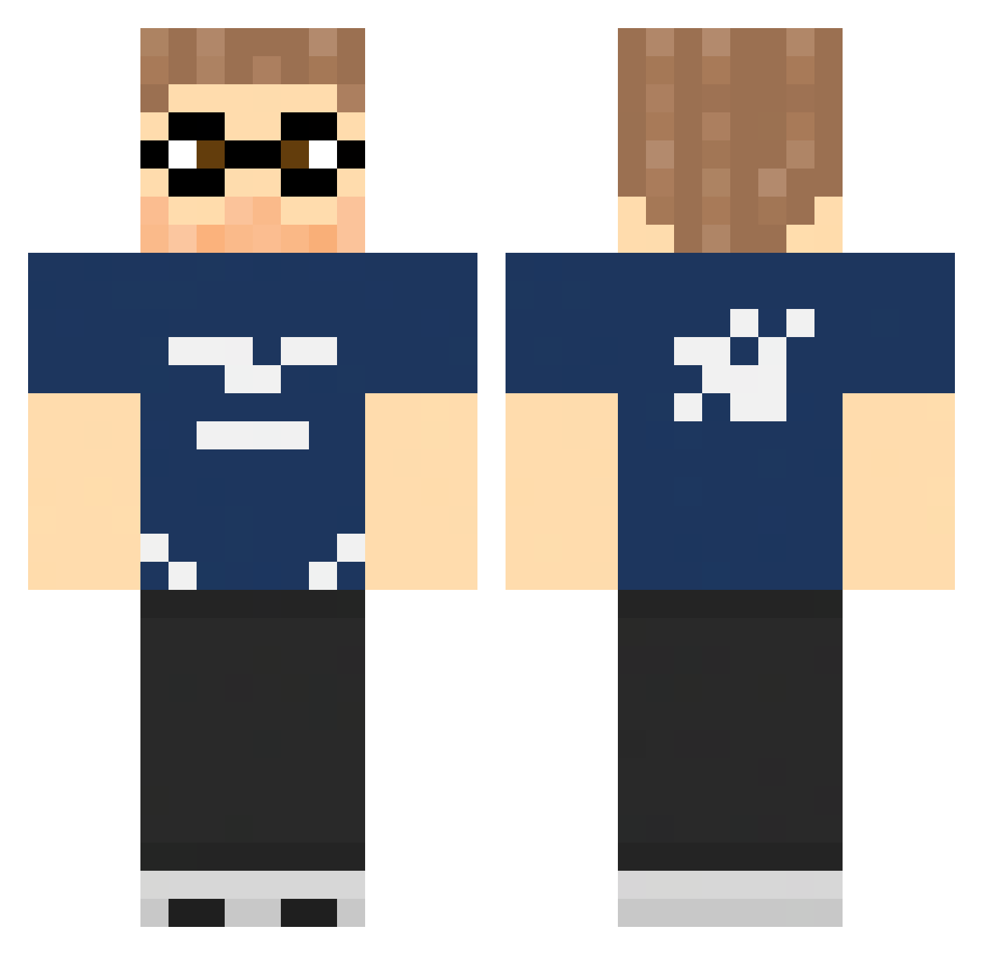 szymusek Minecraft skin, front and back view