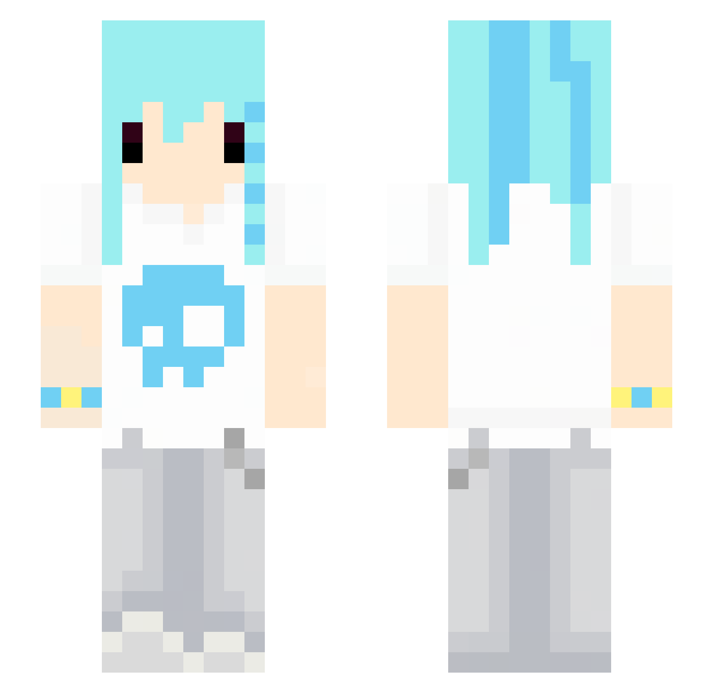sybillie Minecraft skin, front and back view
