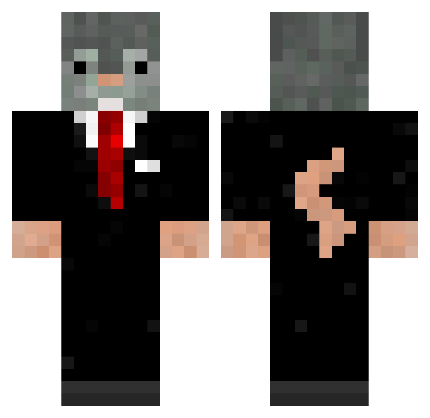 Rambunct1ousRat Minecraft skin, front and back view
