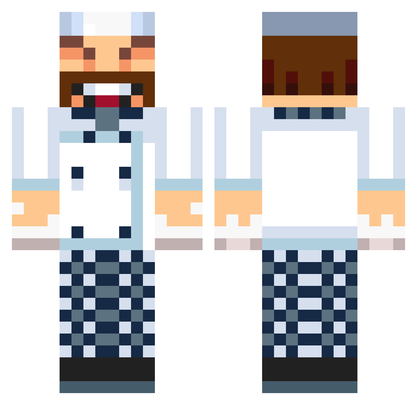 EntirelyBeloved Minecraft skin, front and back view