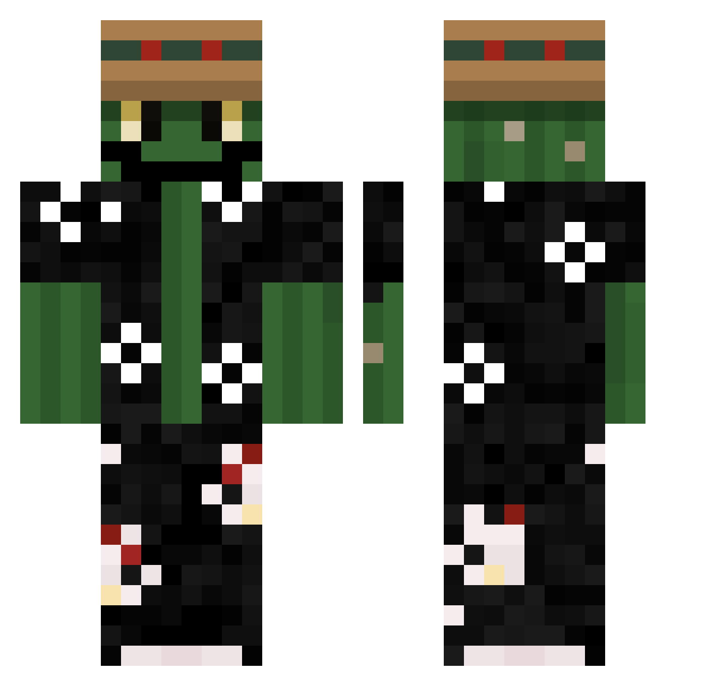 Joni78 Minecraft skin, front and back view