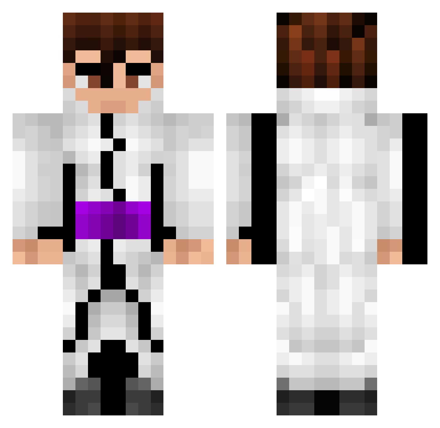 Ambrowse Minecraft skin, front and back view
