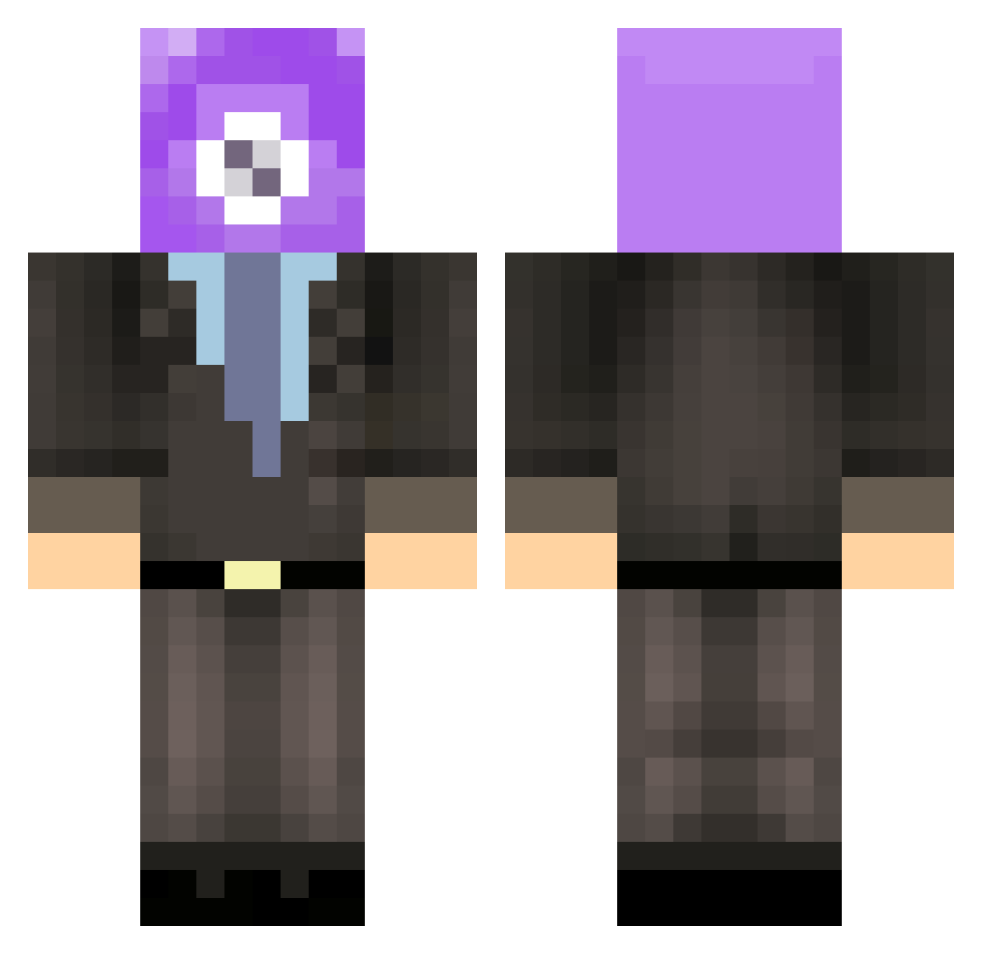 Tony_thewerehog Minecraft skin, front and back view