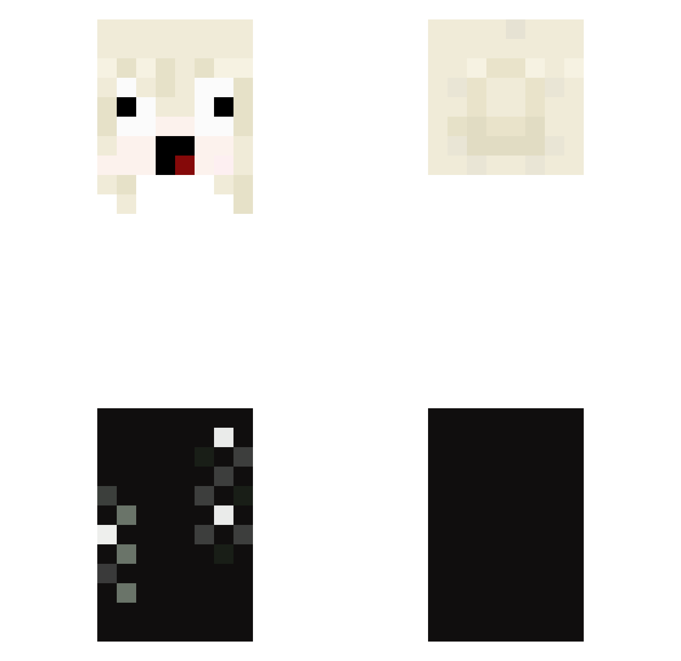 xdr2 Minecraft skin, front and back view