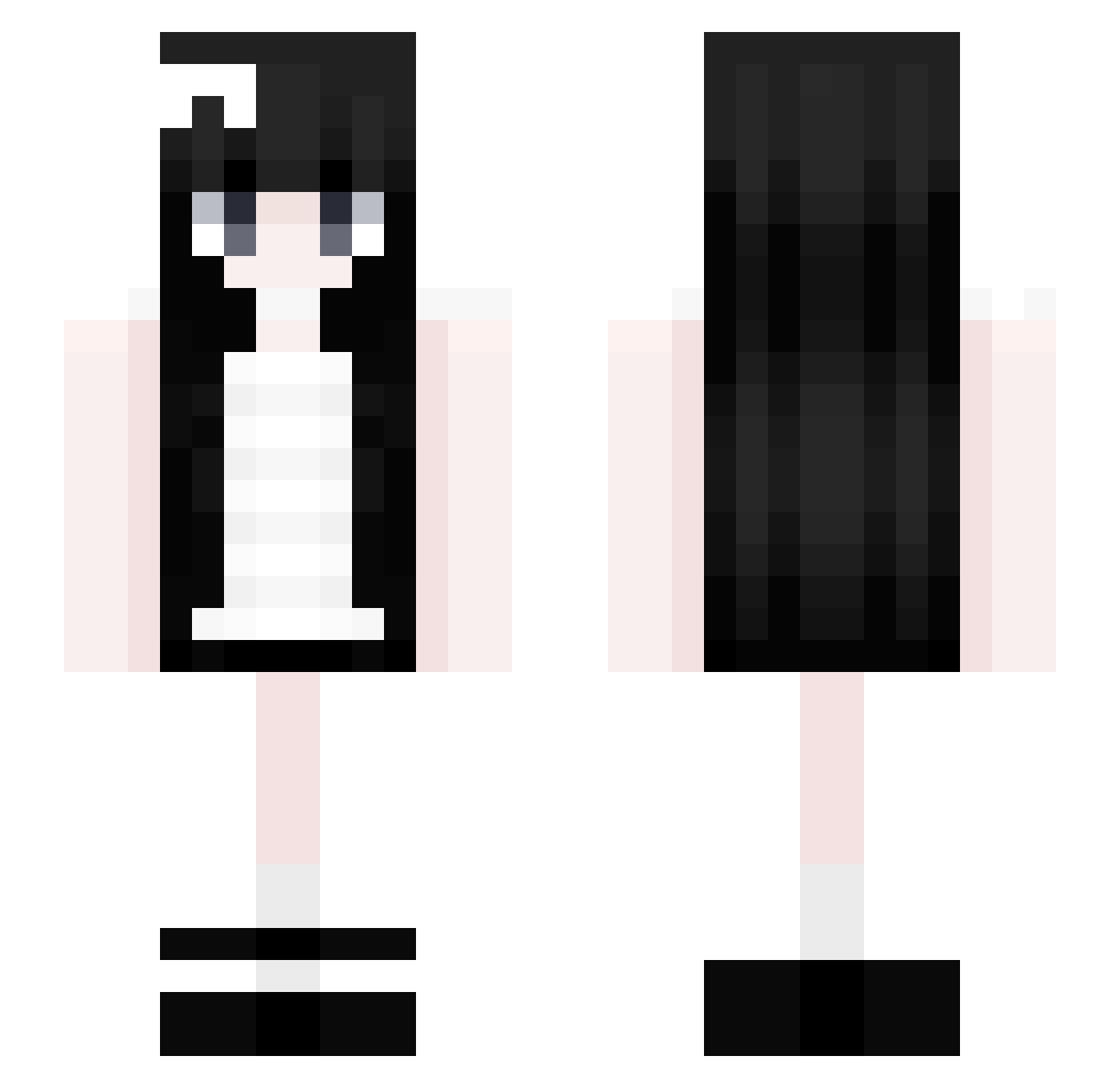 Valtesse Minecraft skin, front and back view
