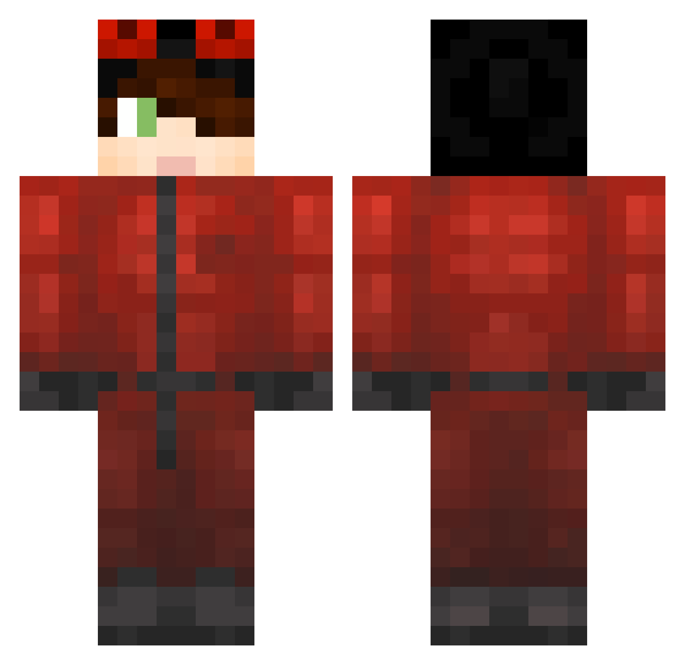 KreekCraft Minecraft skin, front and back view