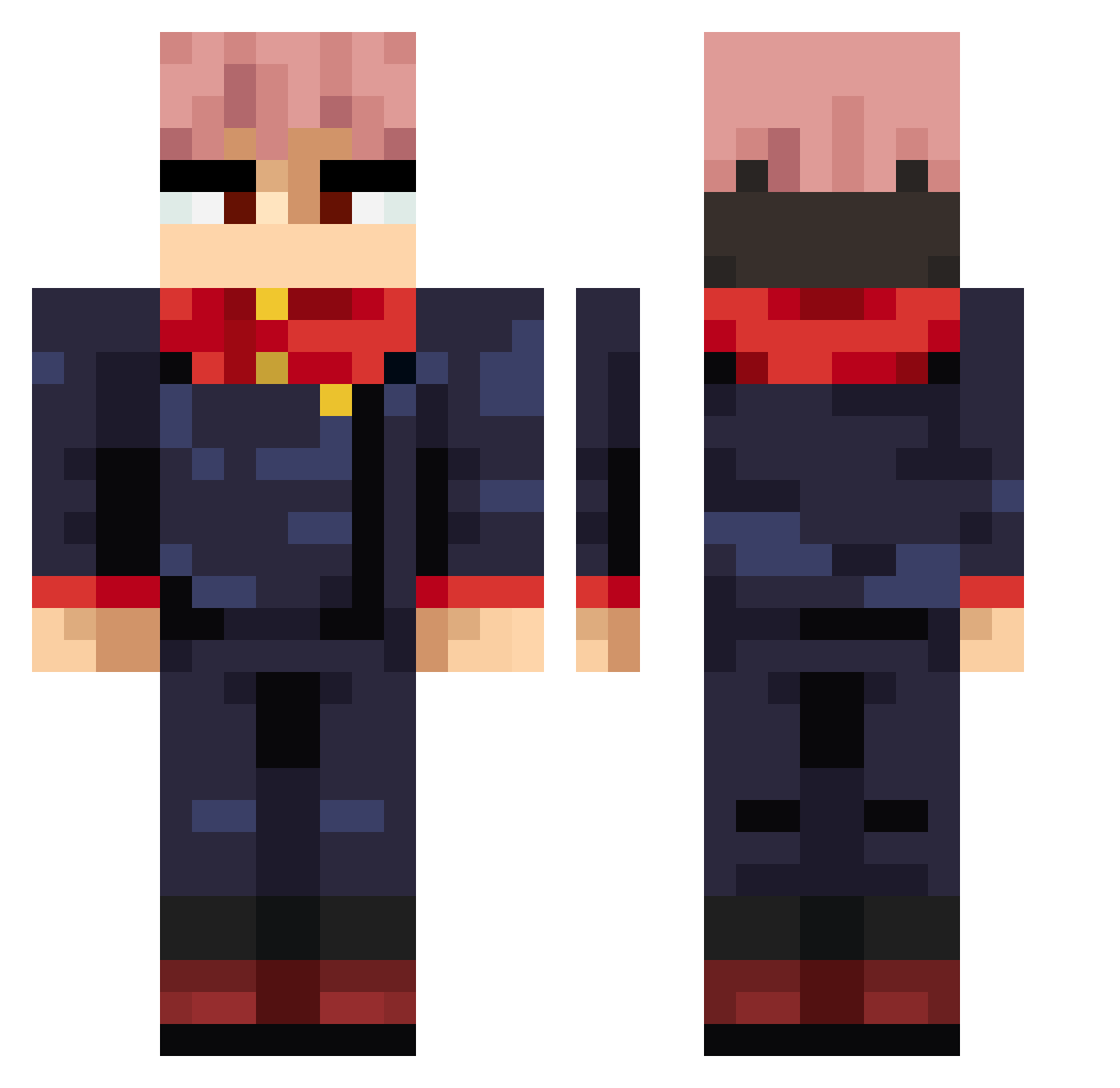 yoolsam Minecraft skin, front and back view