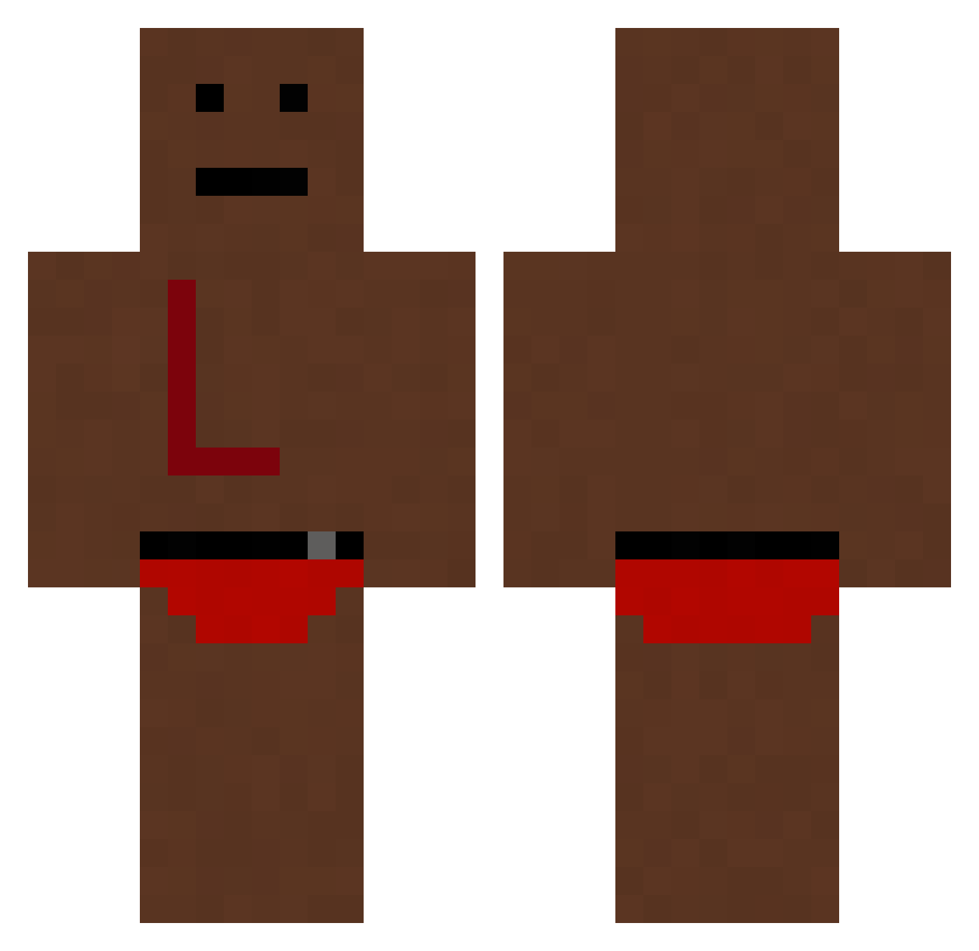 simonxds Minecraft skin, front and back view