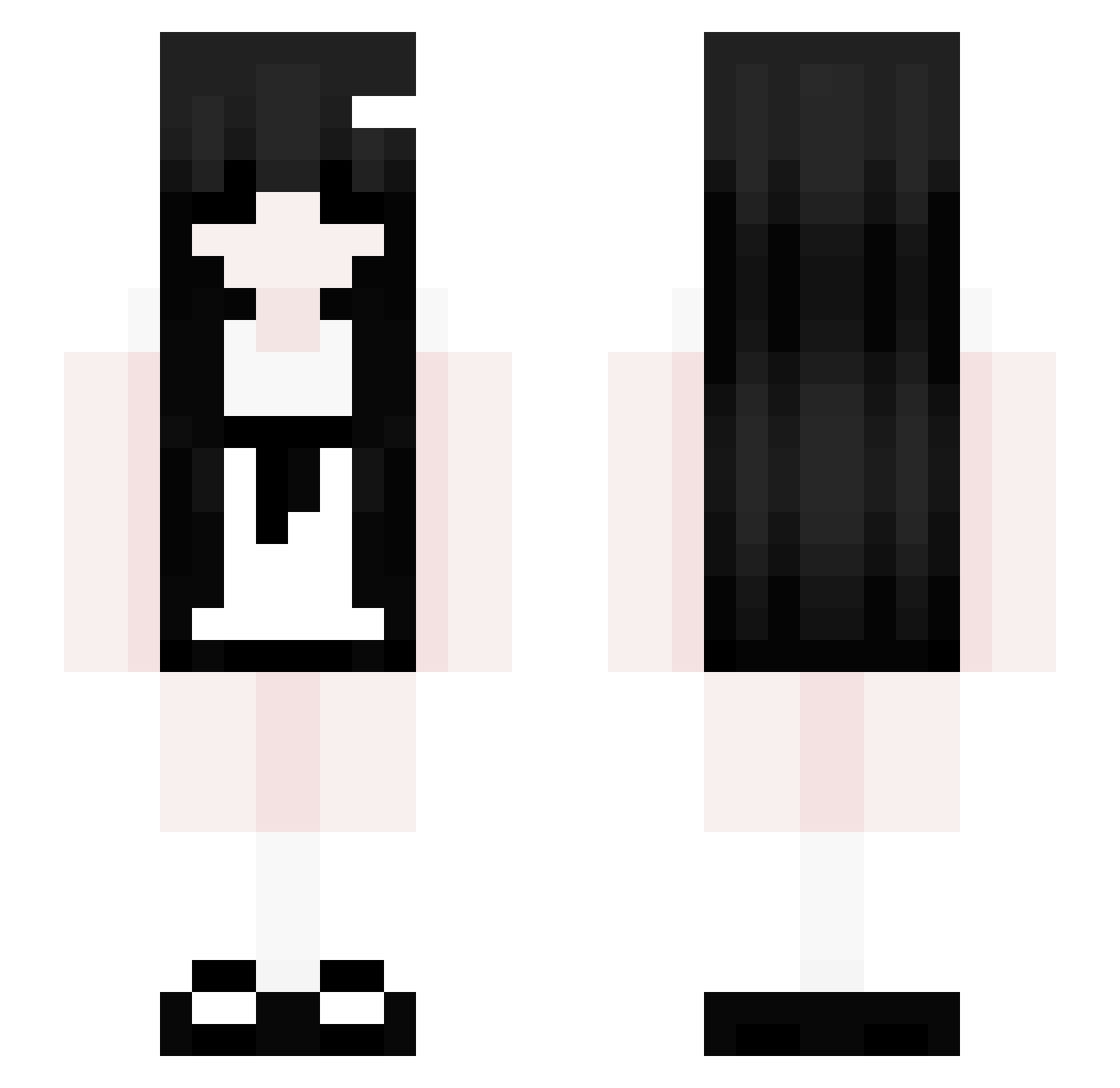 Dulcine Minecraft skin, front and back view