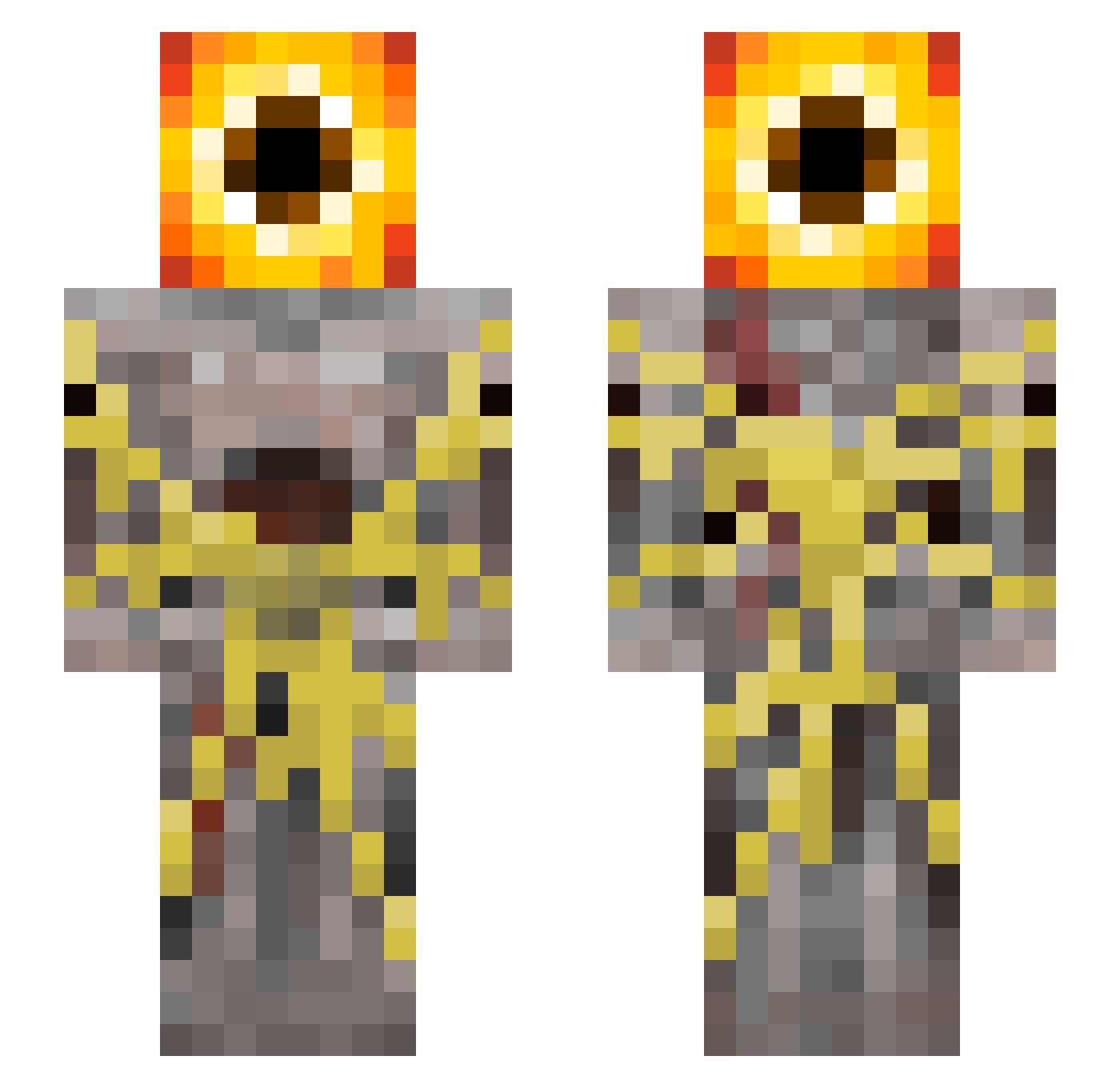 Piotrekuu Minecraft skin, front and back view