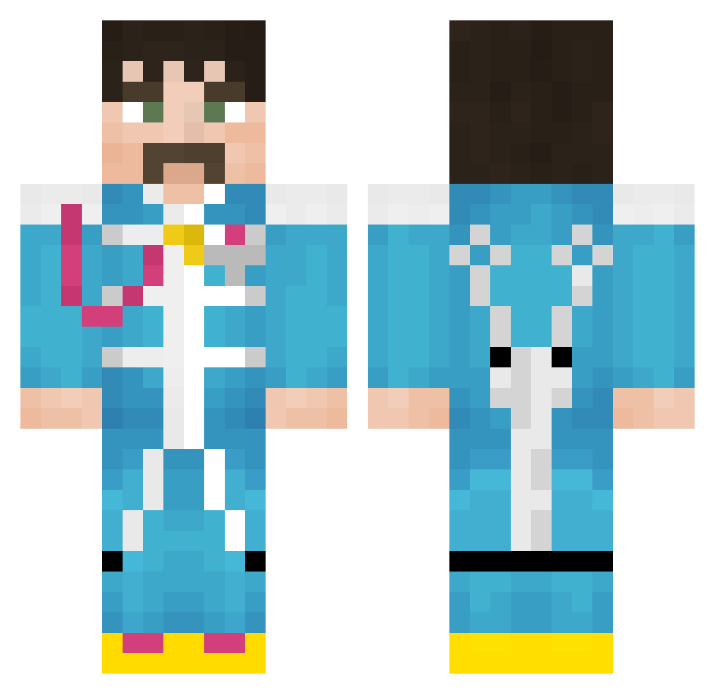 4speed Minecraft skin, front and back view