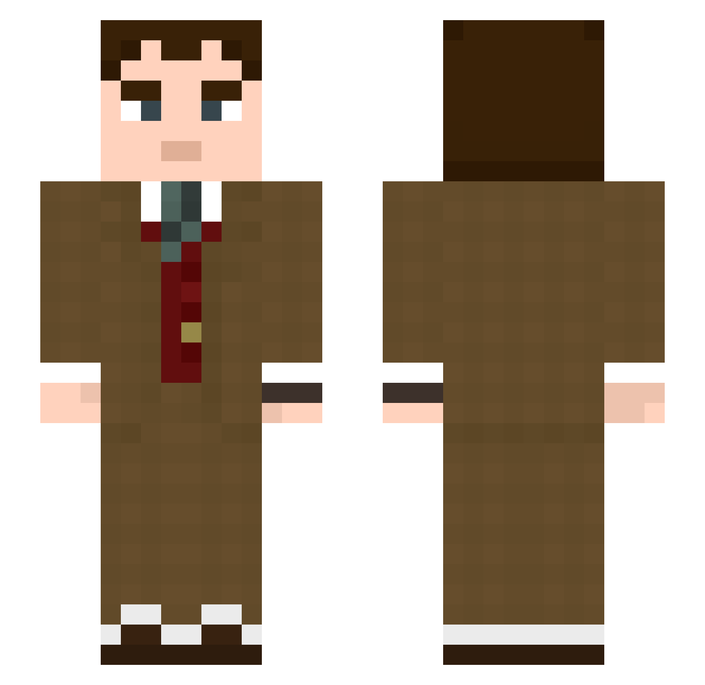 p0ppet_g0of Minecraft skin, front and back view