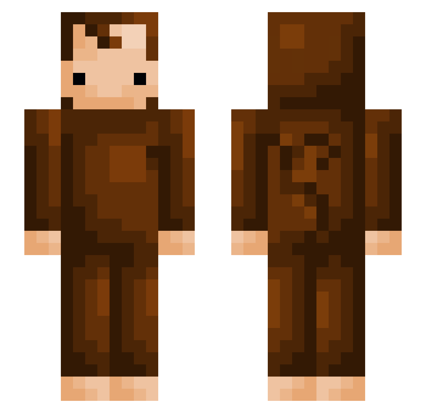 SirRowdyGuy Minecraft skin, front and back view