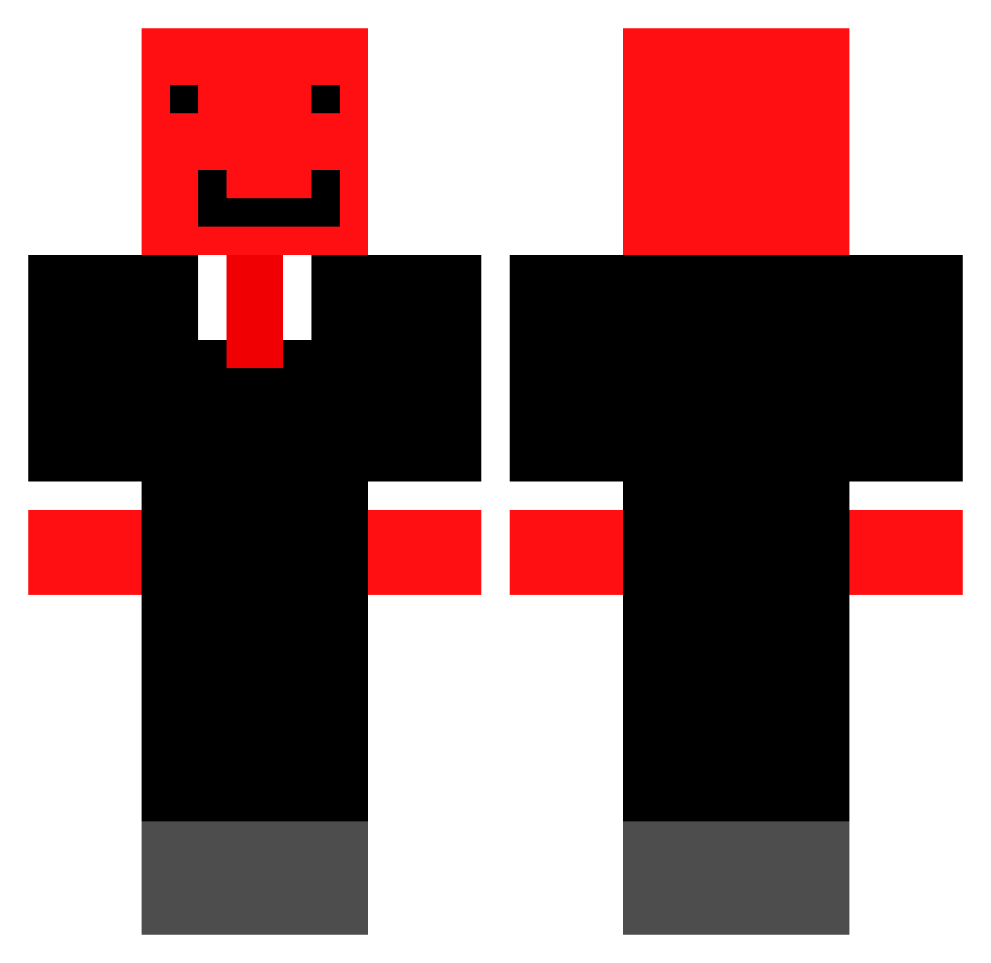 red14_ Minecraft skin, front and back view