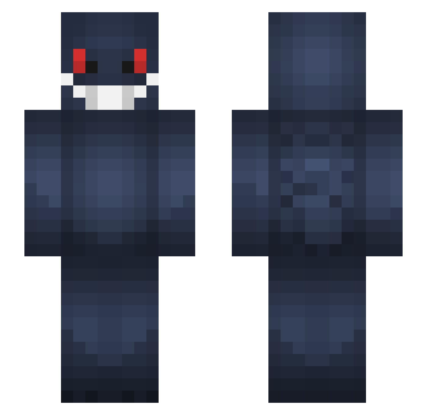 SebaForex Minecraft skin, front and back view