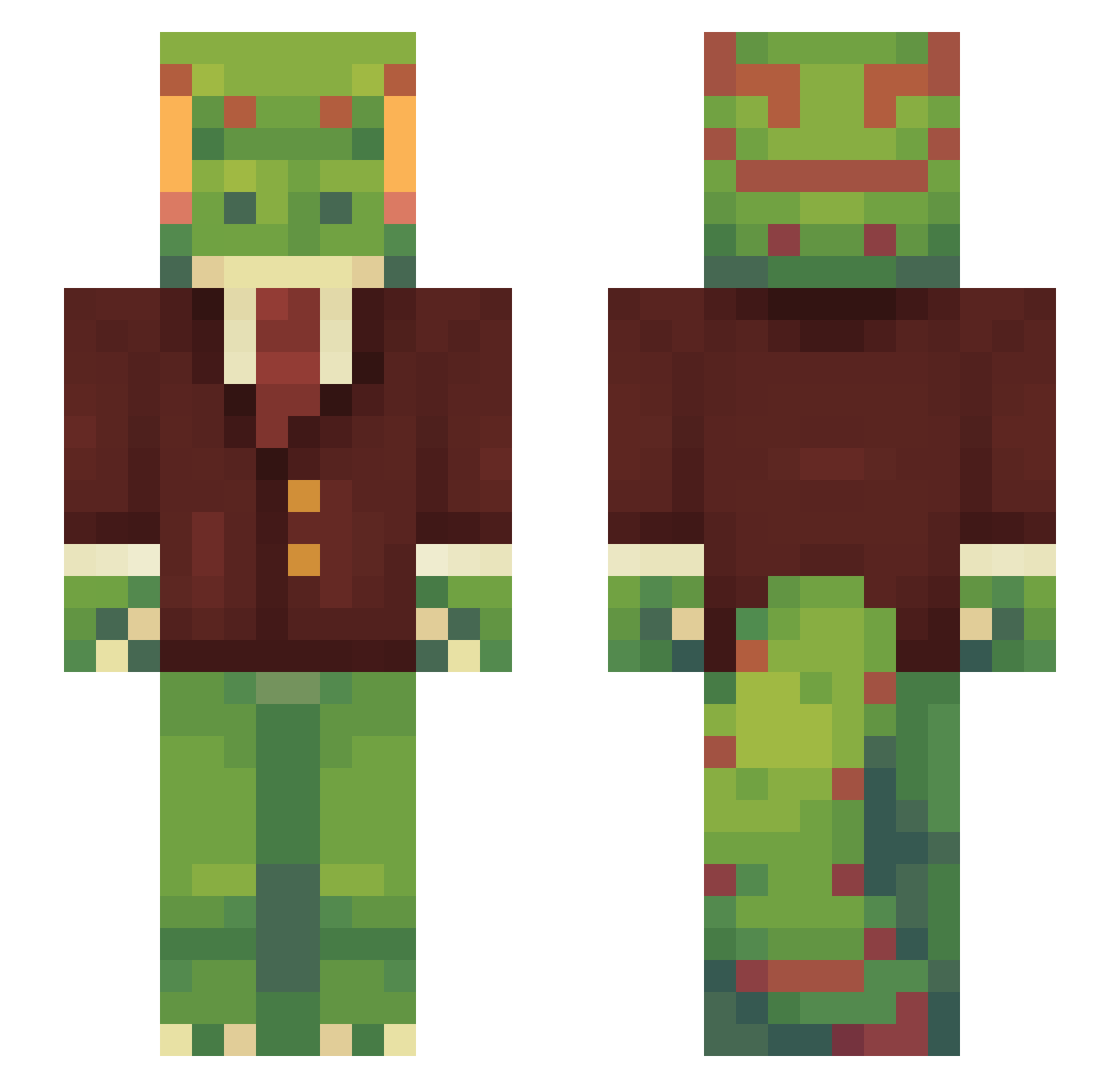 lukedgibbons Minecraft skin, front and back view