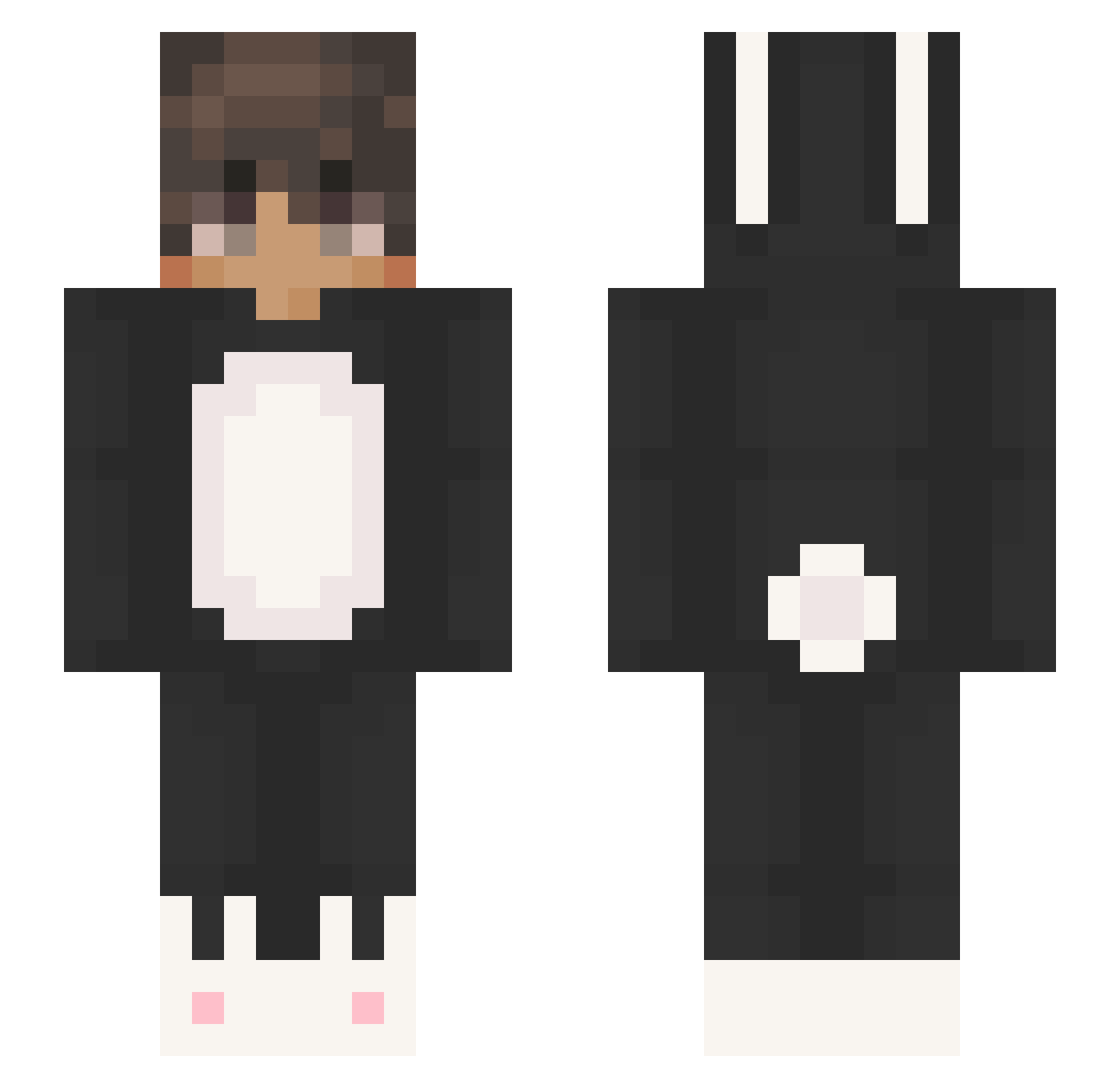 Nano1919 Minecraft skin, front and back view