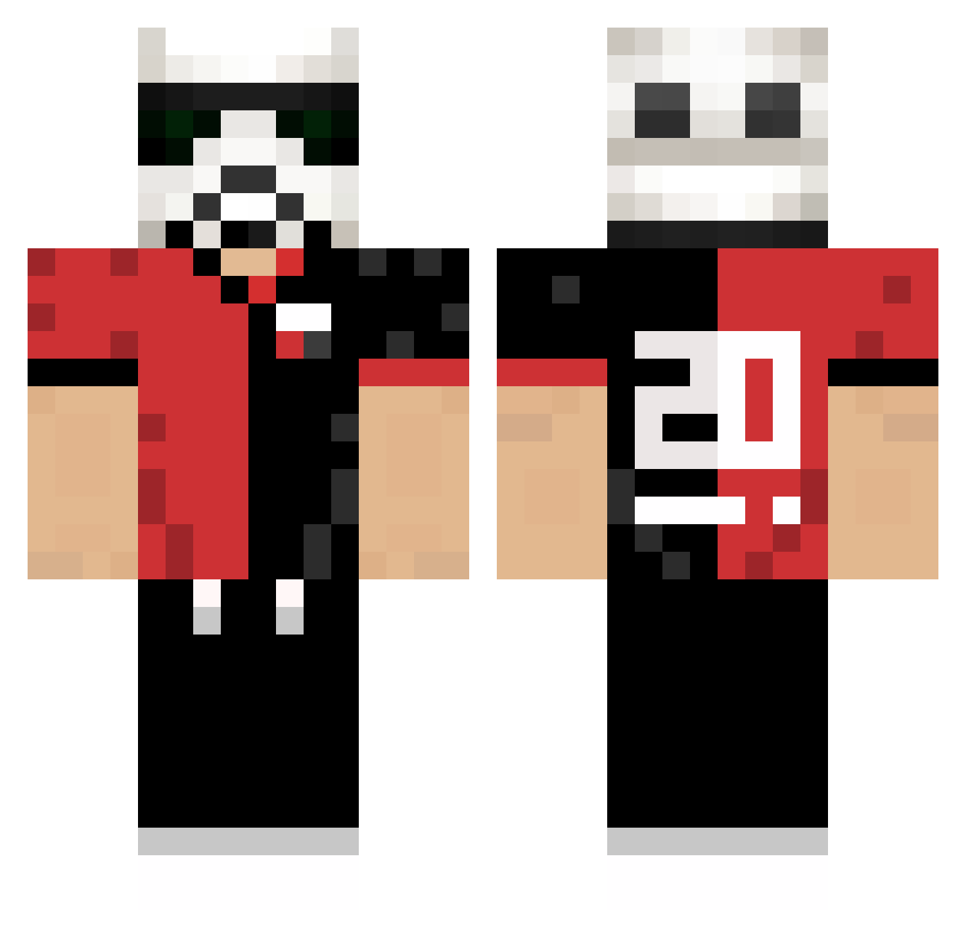 elmasi Minecraft skin, front and back view