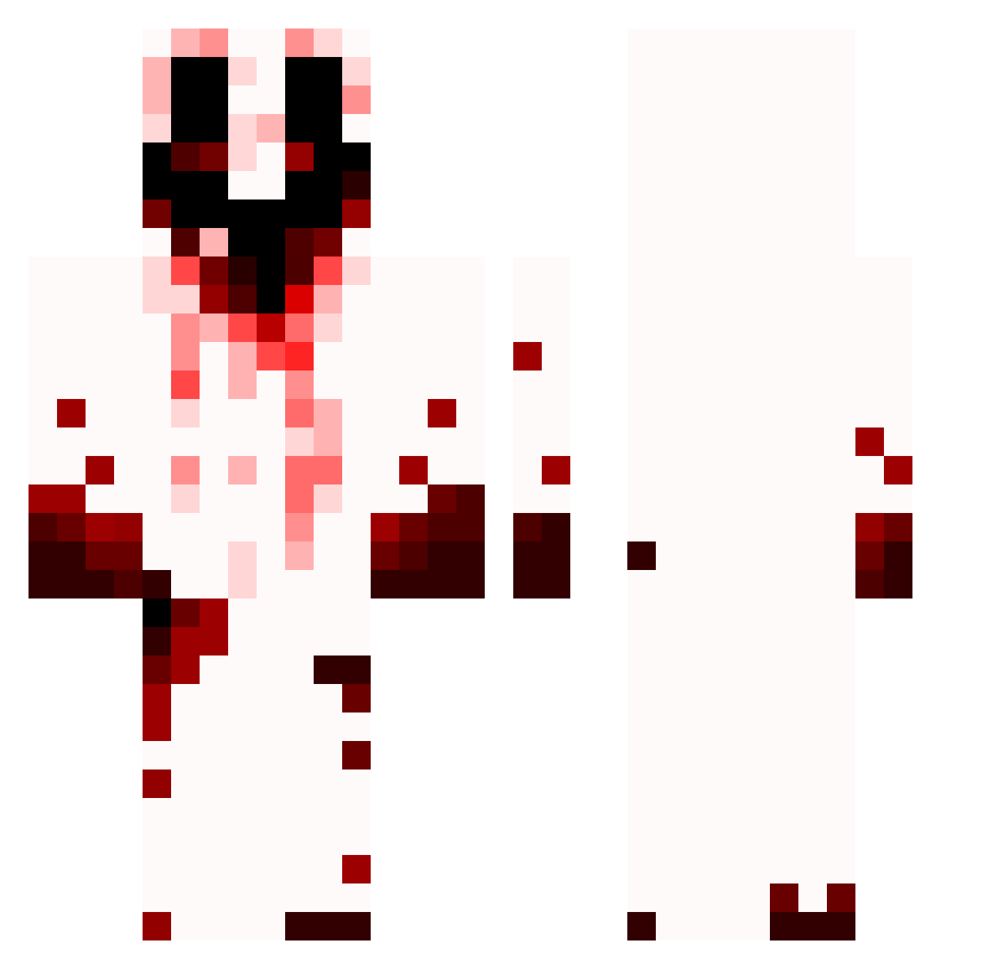 t3ok Minecraft skin, front and back view