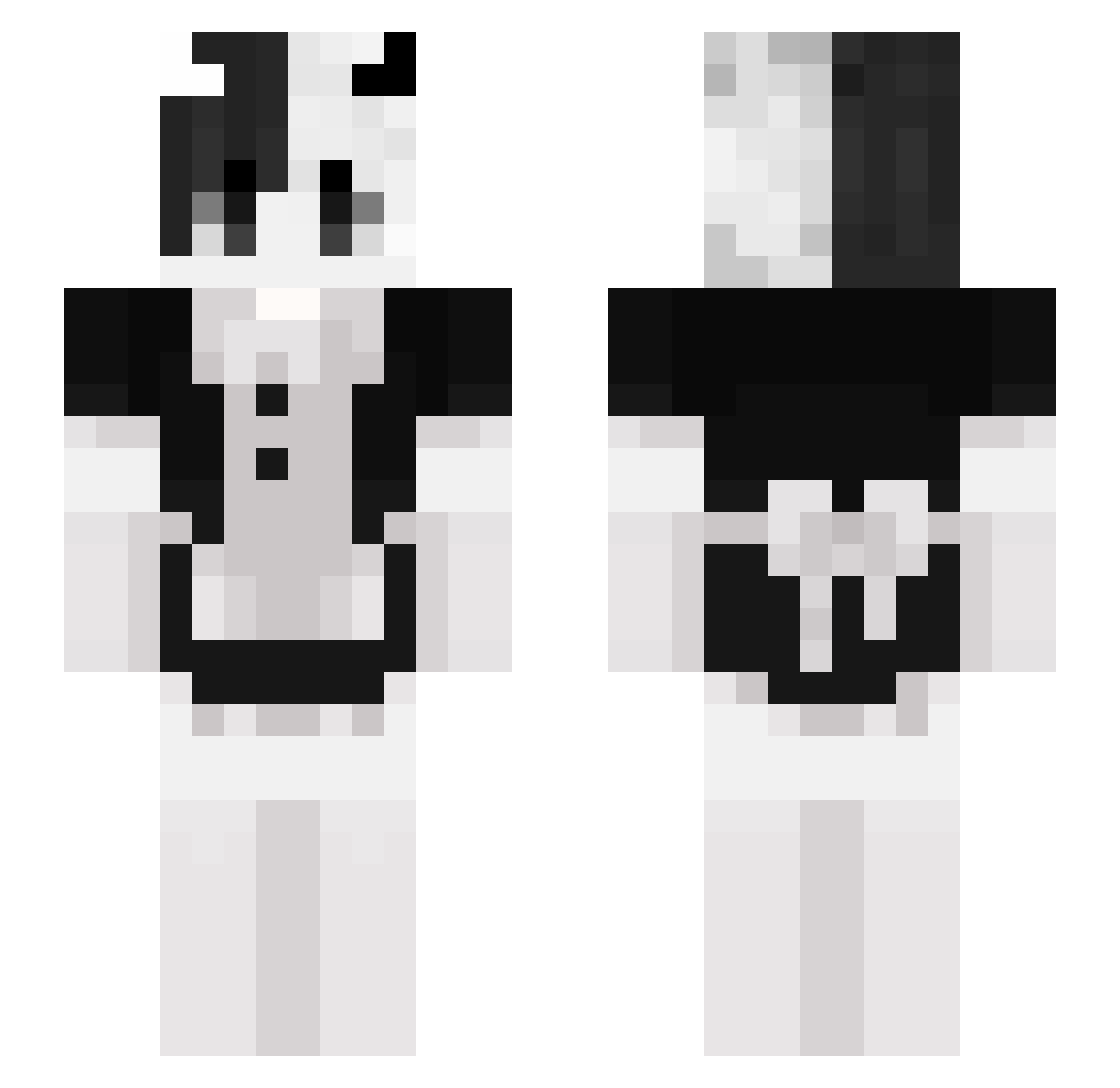 SMUSCH Minecraft skin, front and back view