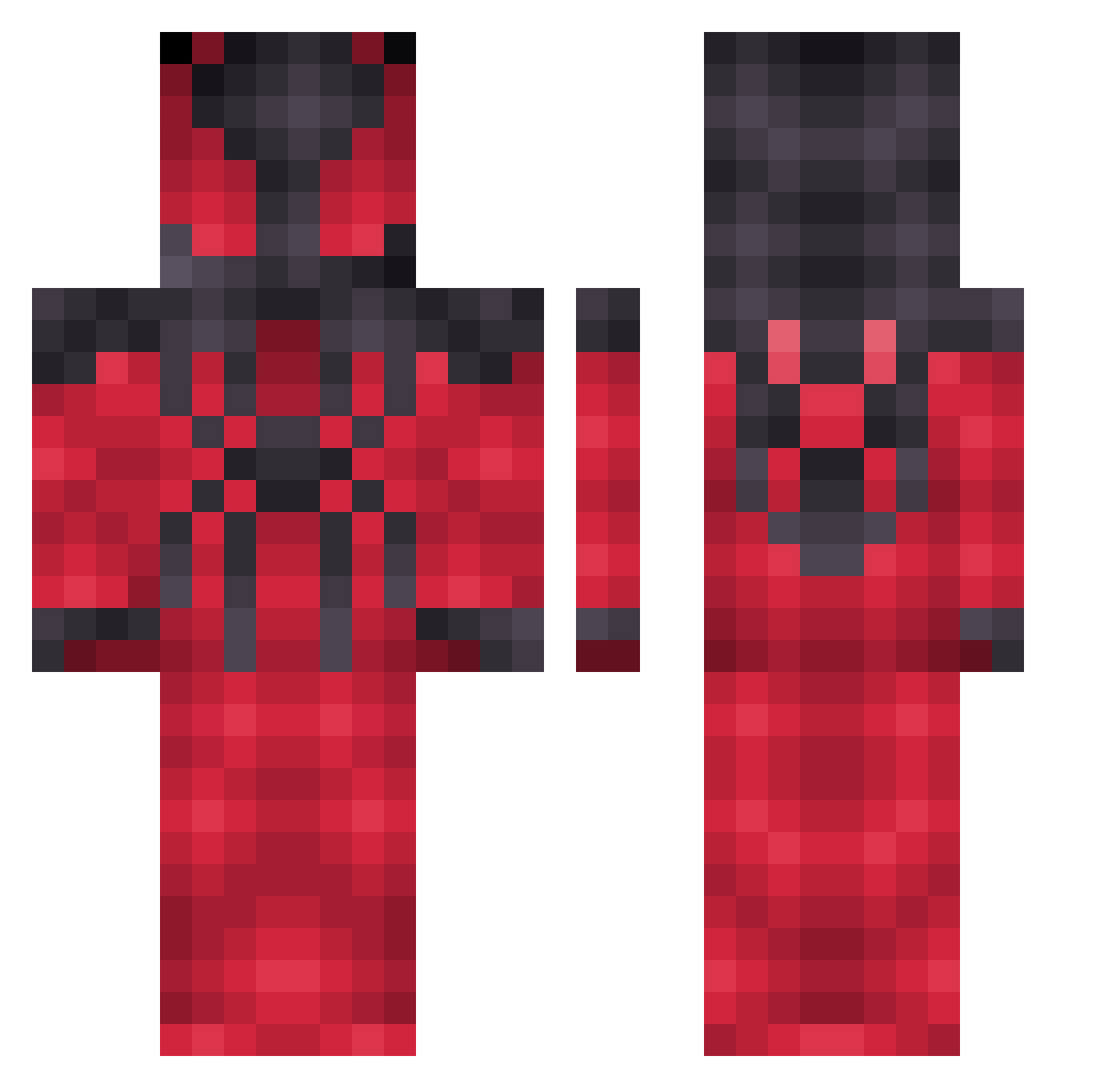 joshyy_pv Minecraft skin, front and back view