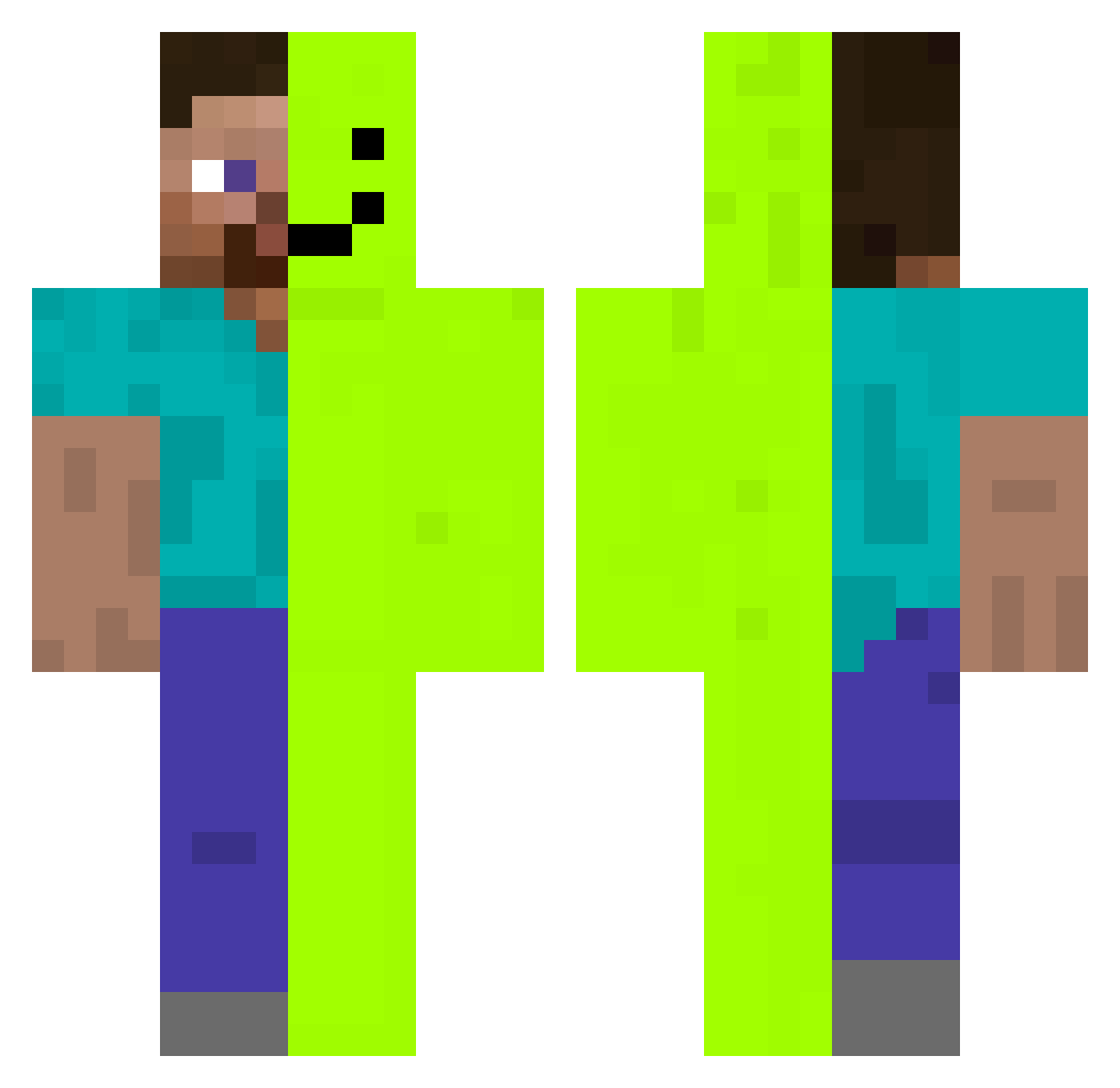 BetoTobe Minecraft skin, front and back view