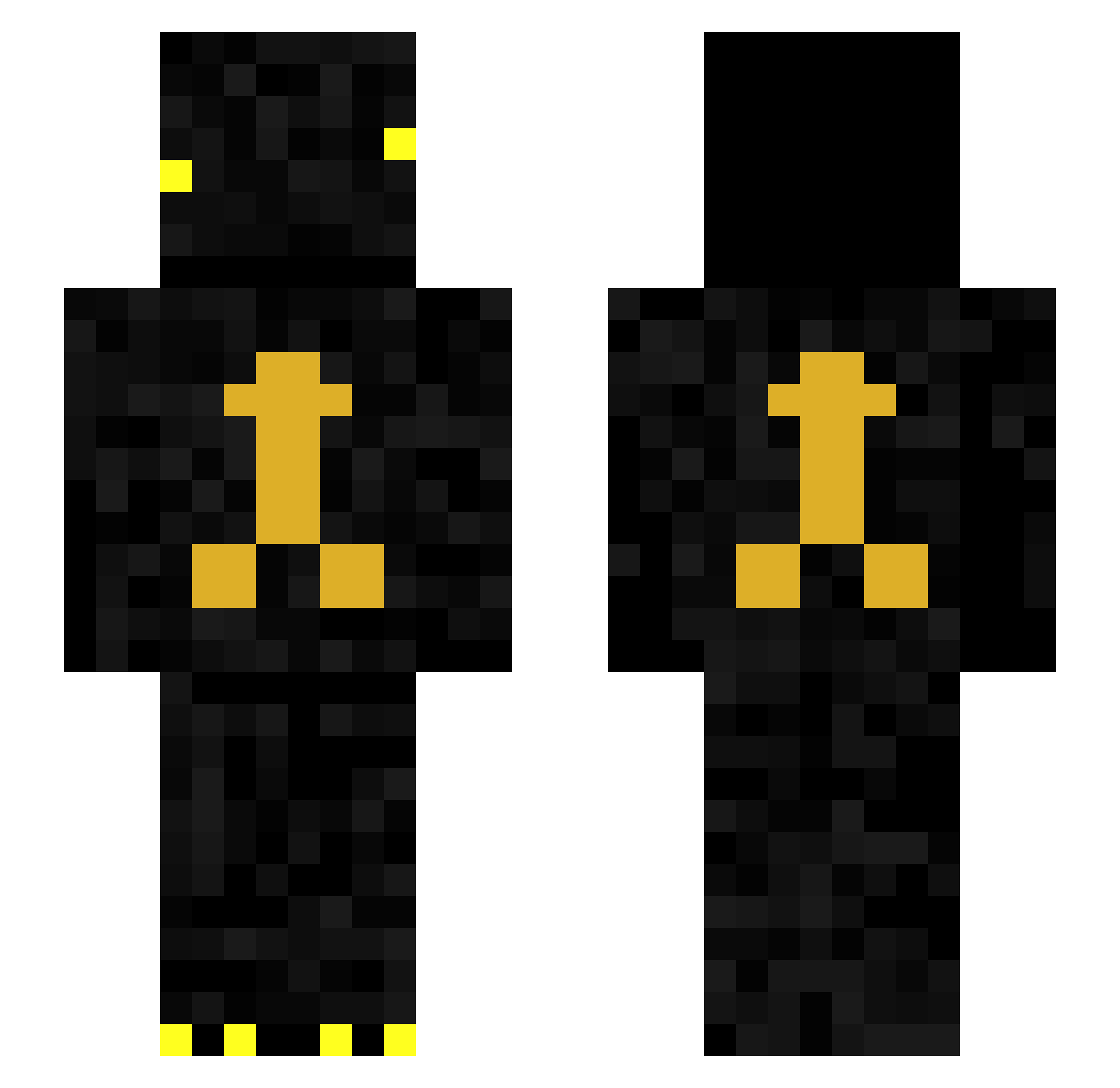 Thereaper2421 Minecraft skin, front and back view