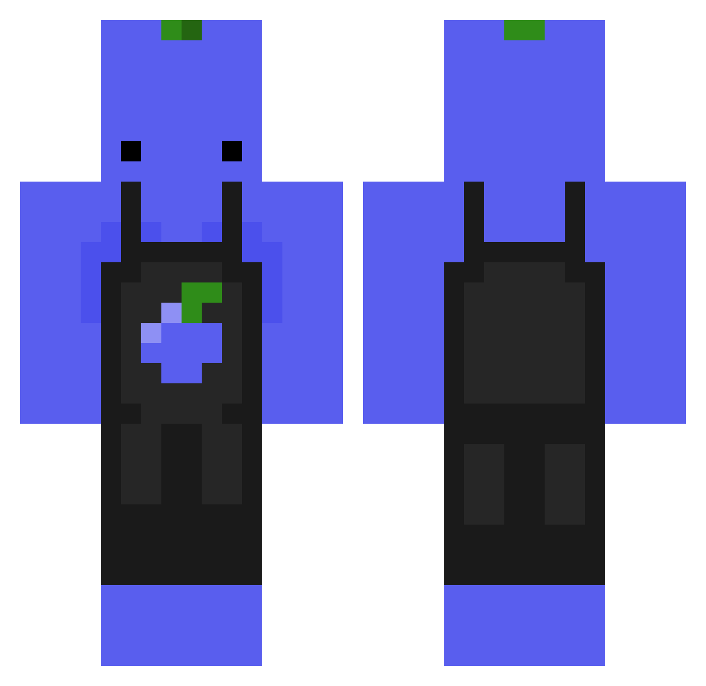 Askipjesuisgay Minecraft skin, front and back view