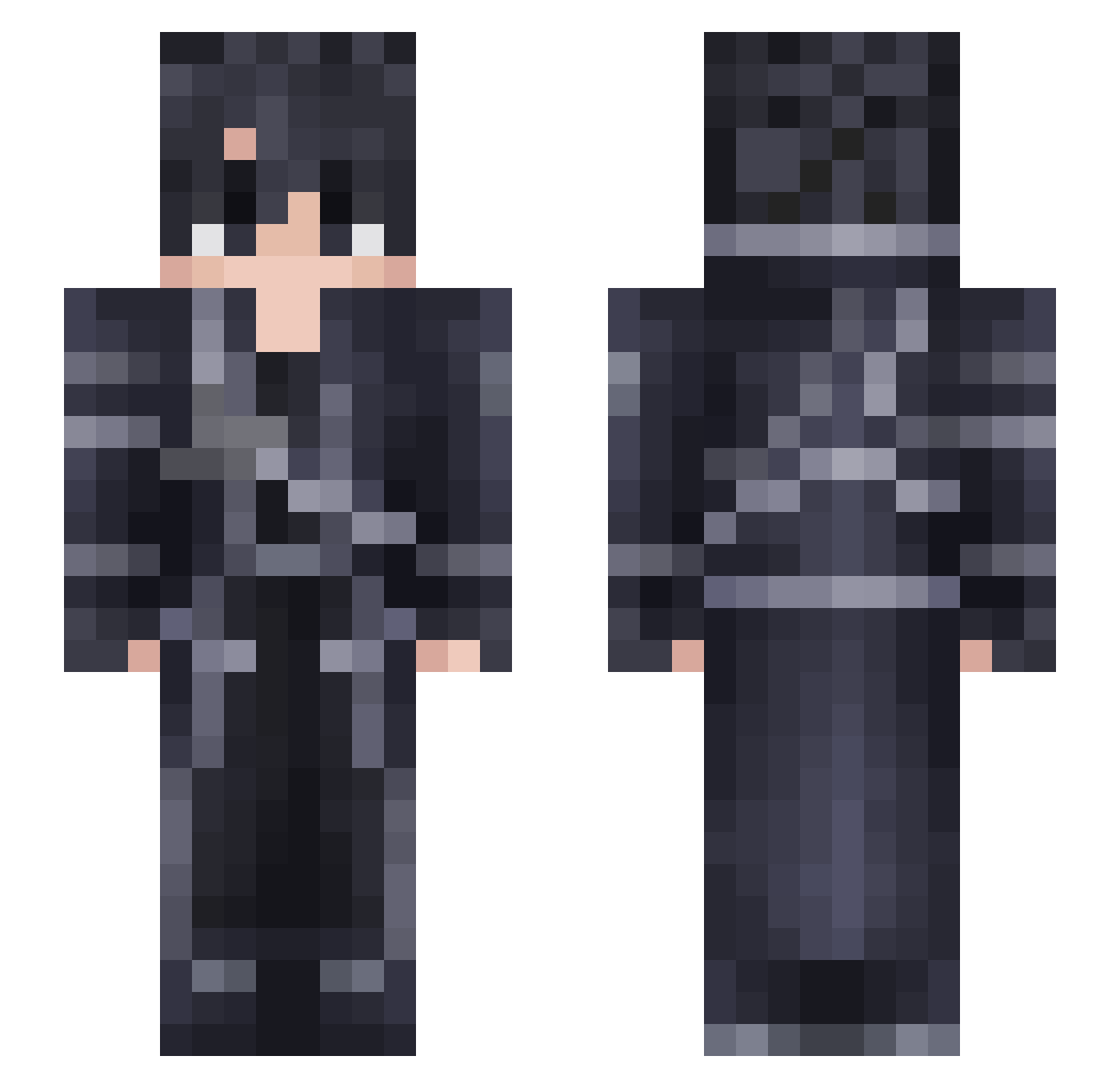 federica69 Minecraft skin, front and back view