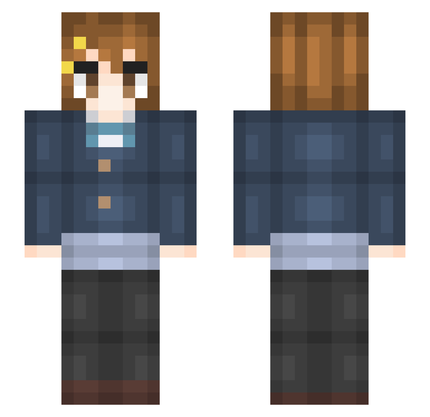lerwotly Minecraft skin, front and back view