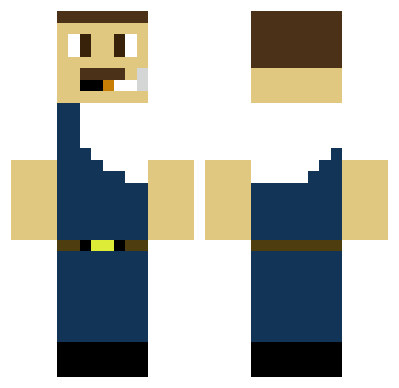 wozekwidlowy3028 Minecraft skin, front and back view