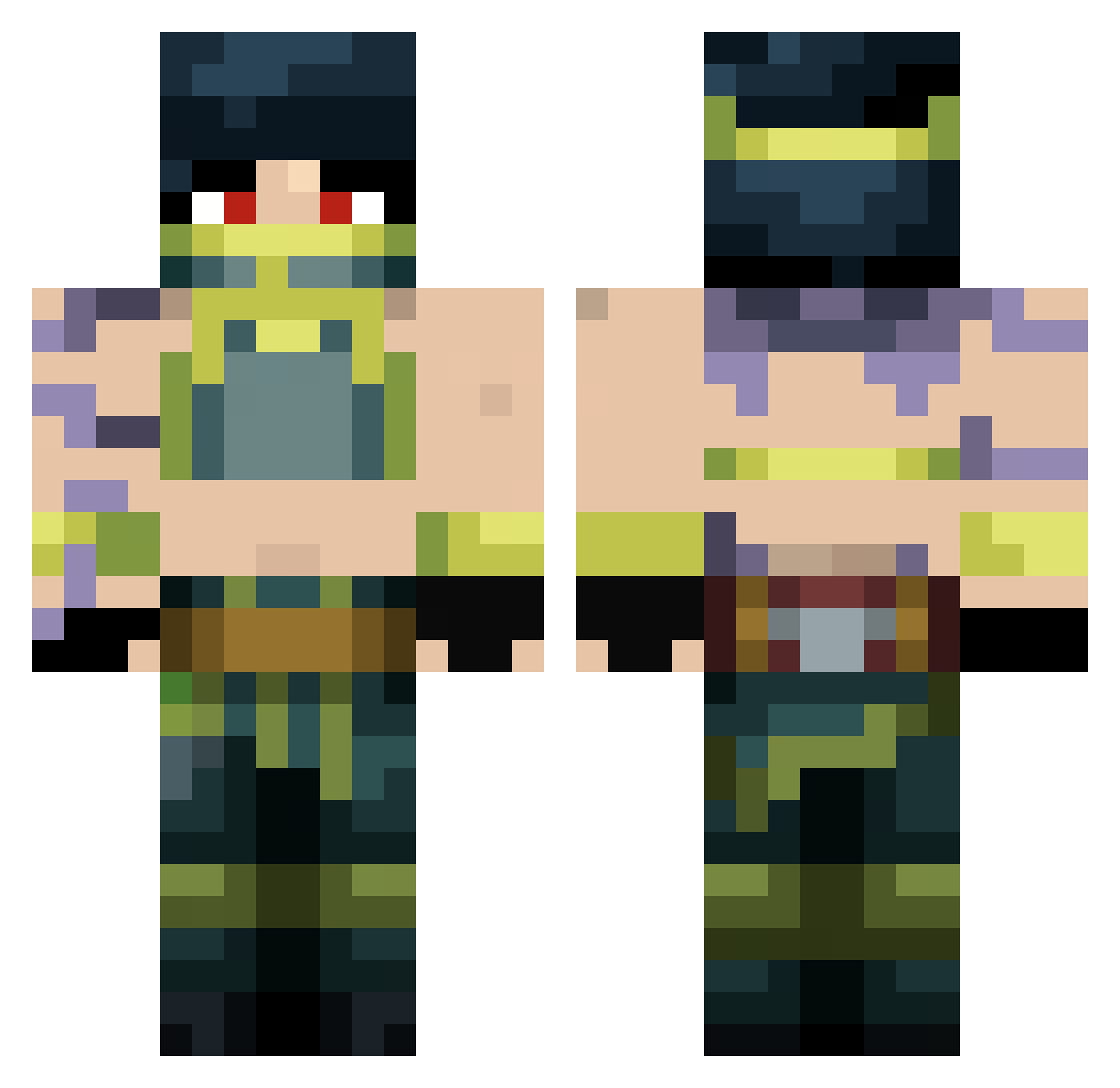 Andrijjas Minecraft skin, front and back view