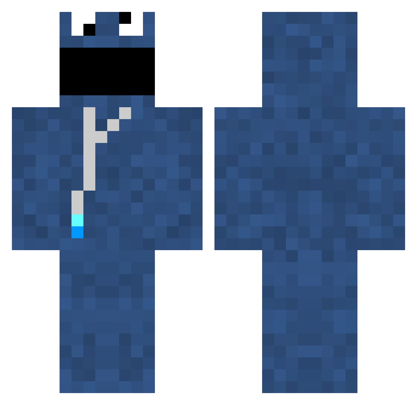 Dulcinea Minecraft skin, front and back view