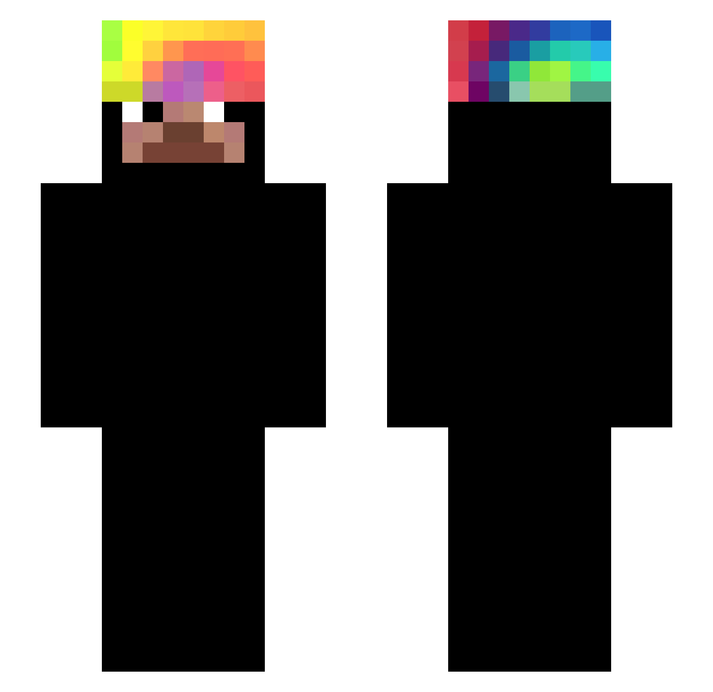 Rainer89 Minecraft skin, front and back view