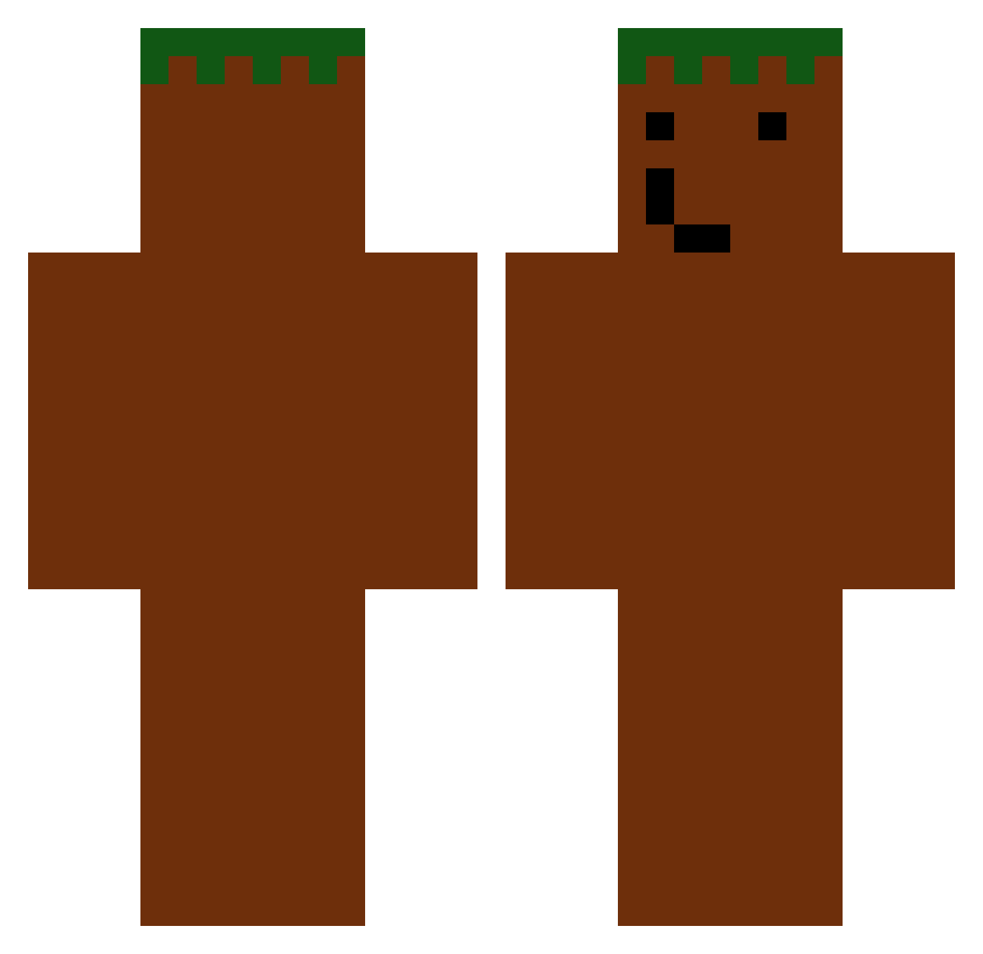 Ori123N Minecraft skin, front and back view